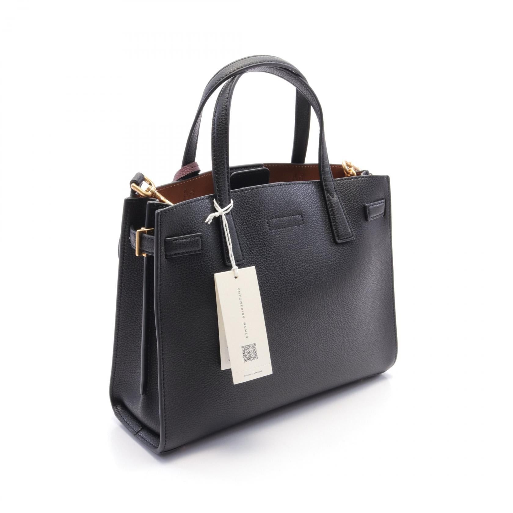 Tory Burch Tory Burch Robinson Handbag Tote Bag Leather Black Size ONE SIZE - 2 Thumbnail