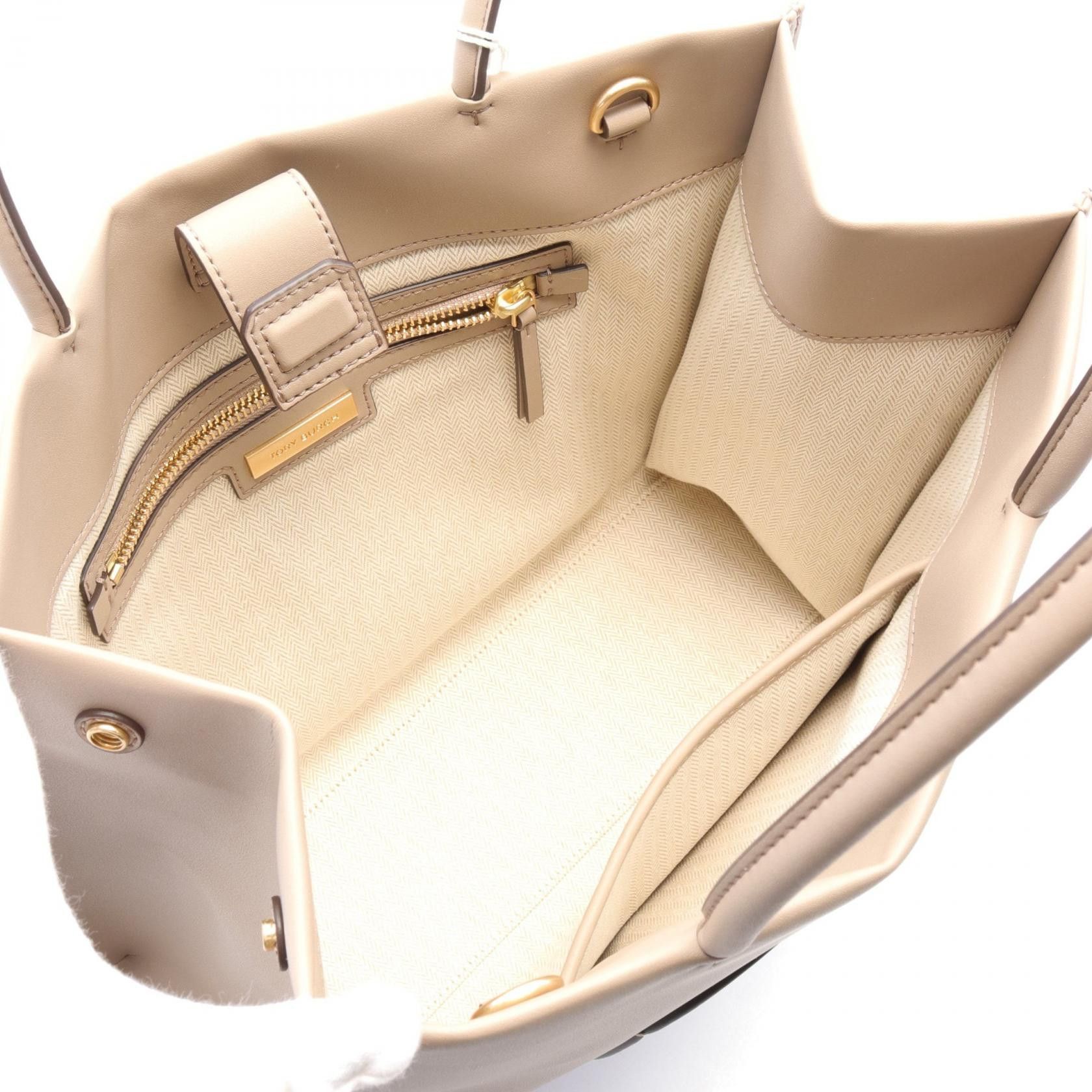 Tory Burch Tory Burch Ella Bio Small Tote Handbag Bag Others Fake Leather Beige Size ONE SIZE - 3 Thumbnail