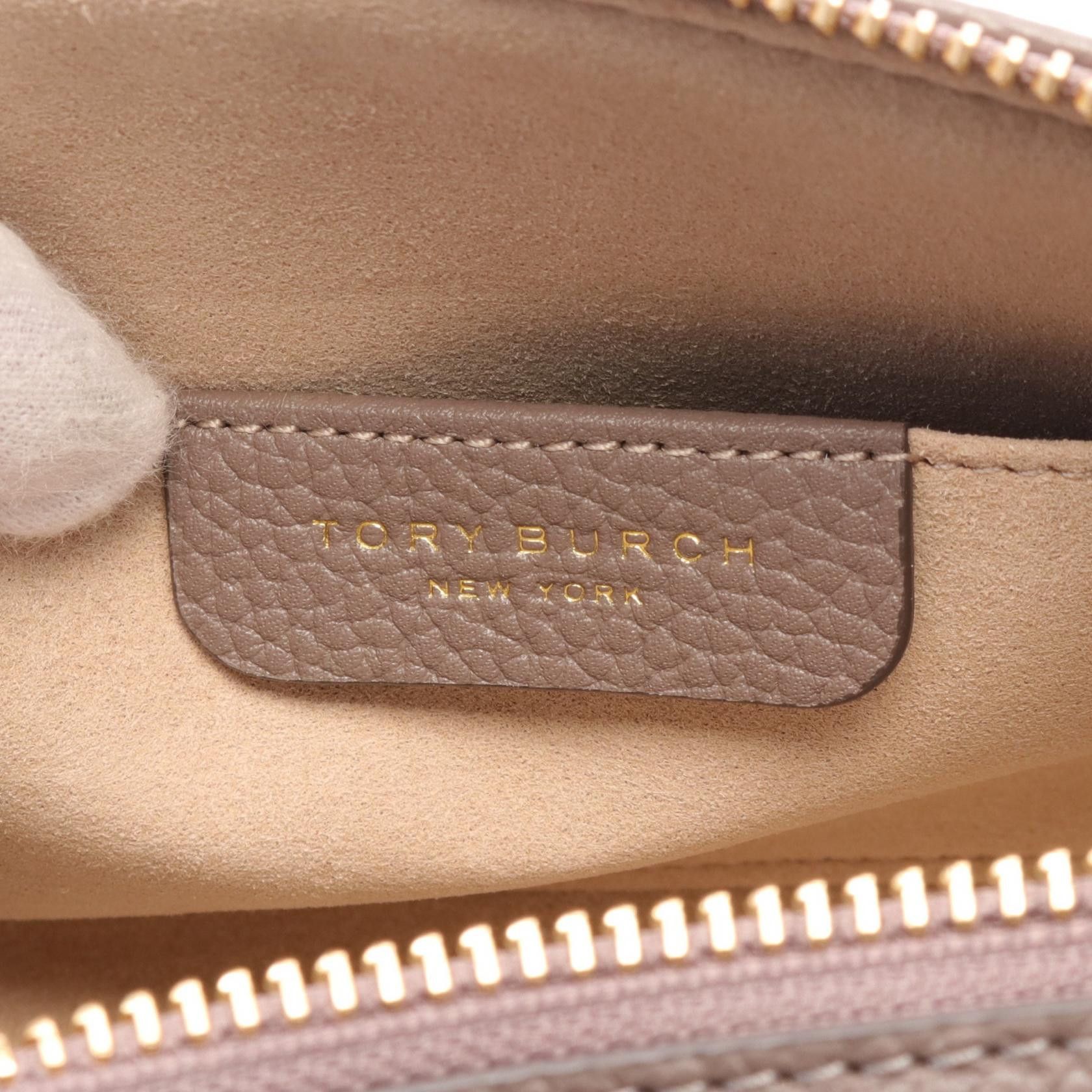 Tory Burch Tory Burch Miller Mini Crossbody Bag Mirror Shoulder Leather Beige Size ONE SIZE - 4 Thumbnail