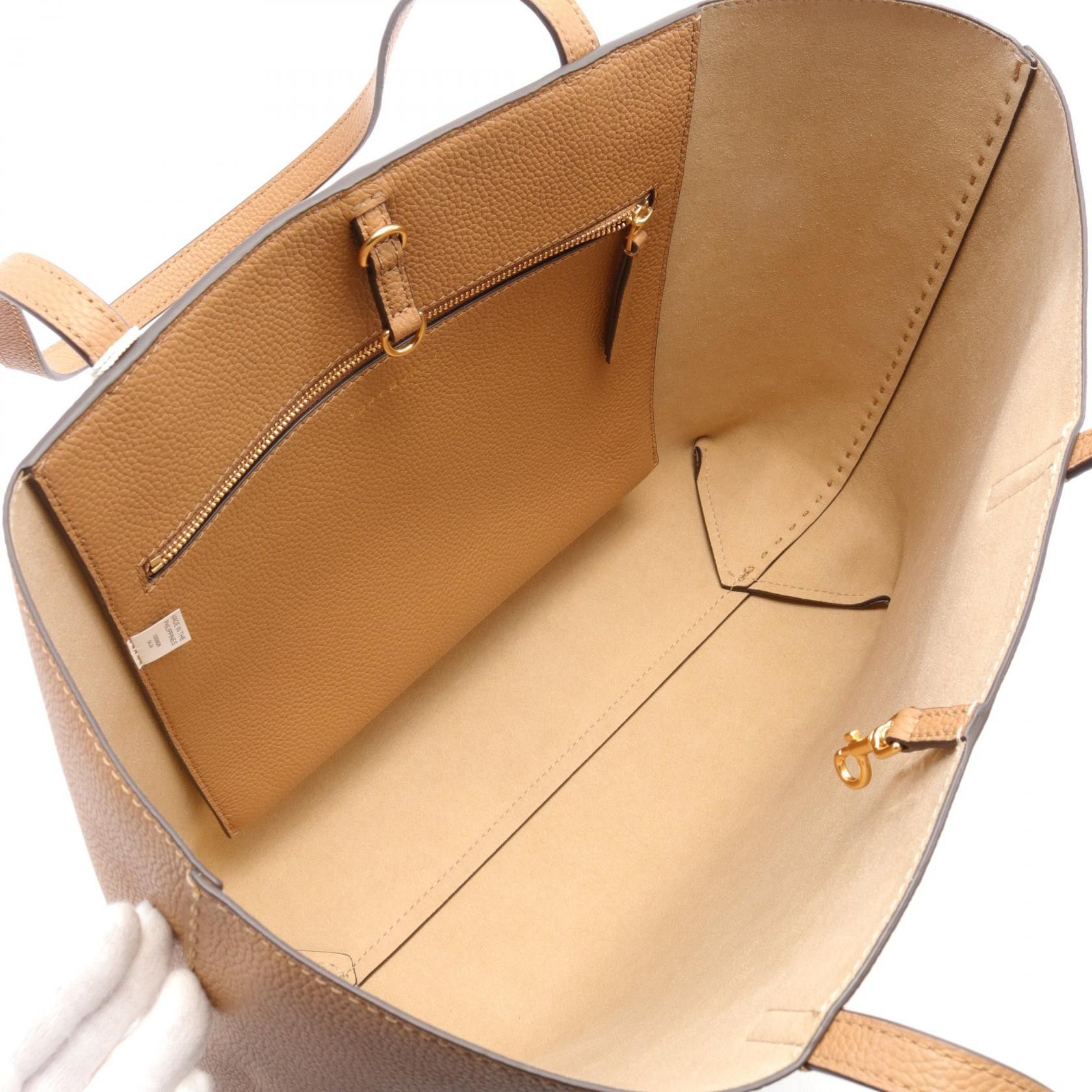 Tory Burch Tory Burch Mcgraw Mcglow Handbag Tote Bag Leather Brown Size ONE SIZE - 3 Thumbnail