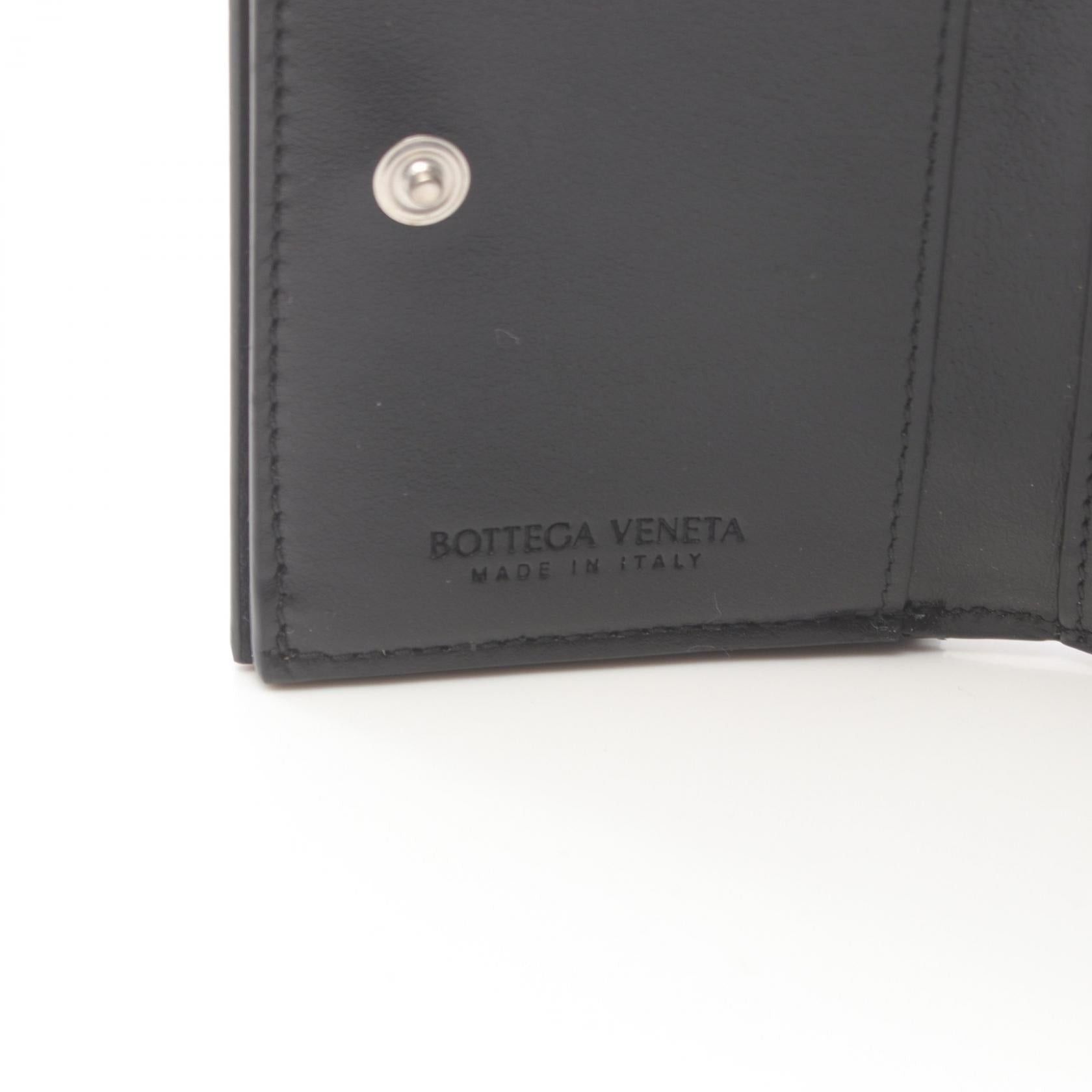 Bottega Veneta Bottega Veneta Intrecciato Trifold Wallet Leather Black Size ONE SIZE - 5 Thumbnail