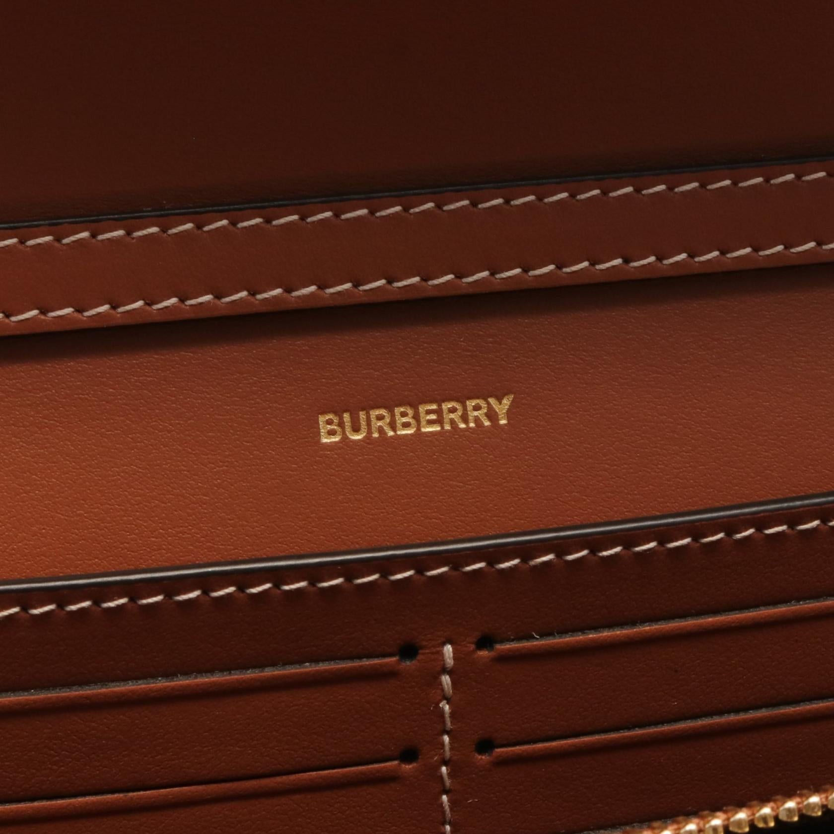 Burberry Burberry Hannah Shoulder Bag Coated Canvas Leather Beige Brown Multicolor Size ONE SIZE - 4 Thumbnail