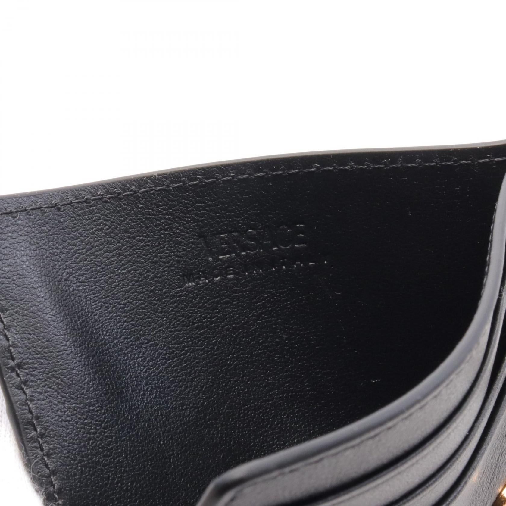 Versace Versace Medusa Card Case Leather Black Size ONE SIZE - 4 Thumbnail