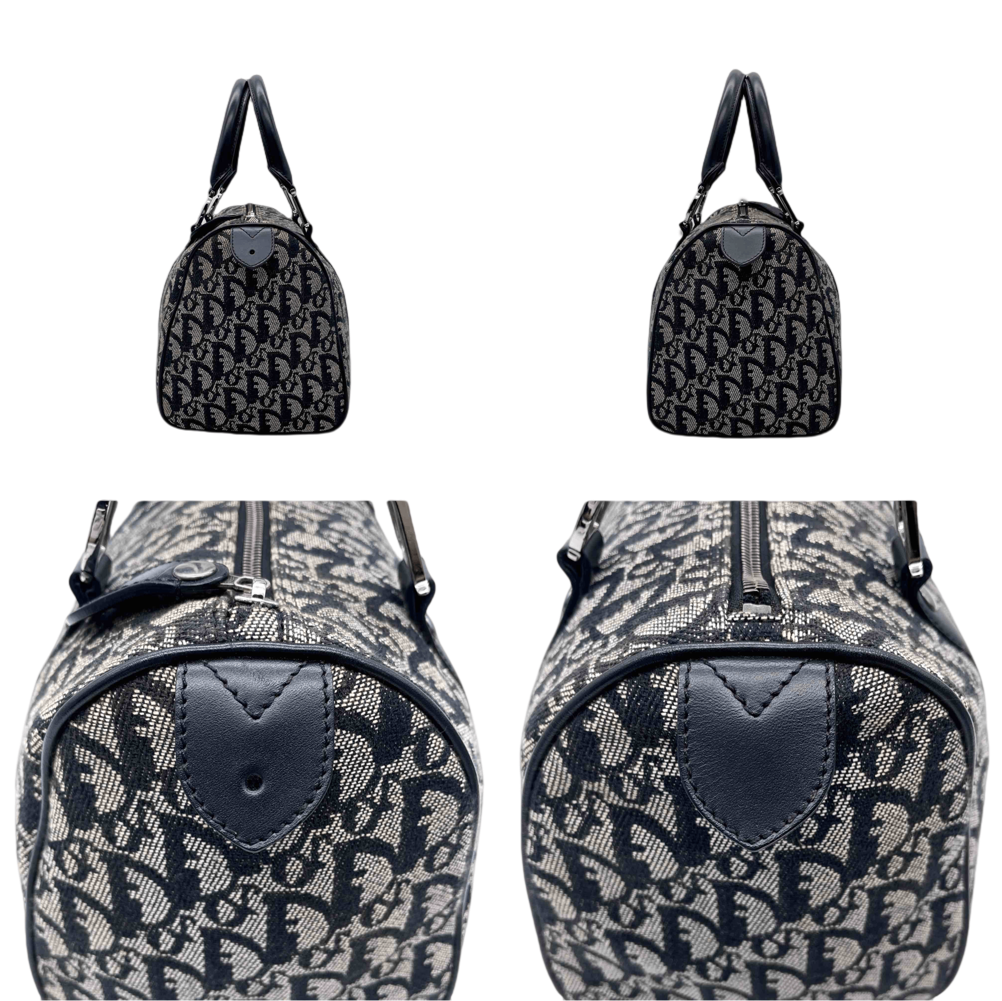 Dior Christian Dior Trotter Boston Handbag Black X Gray Size ONE SIZE - 11 Thumbnail