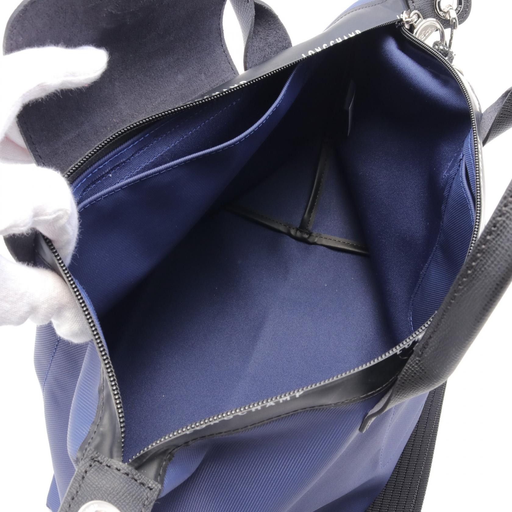 Longchamp Longchamp Le Preage Energy S Handbag Tote Bag Nylon Leather Navy Black Size ONE SIZE - 3 Thumbnail
