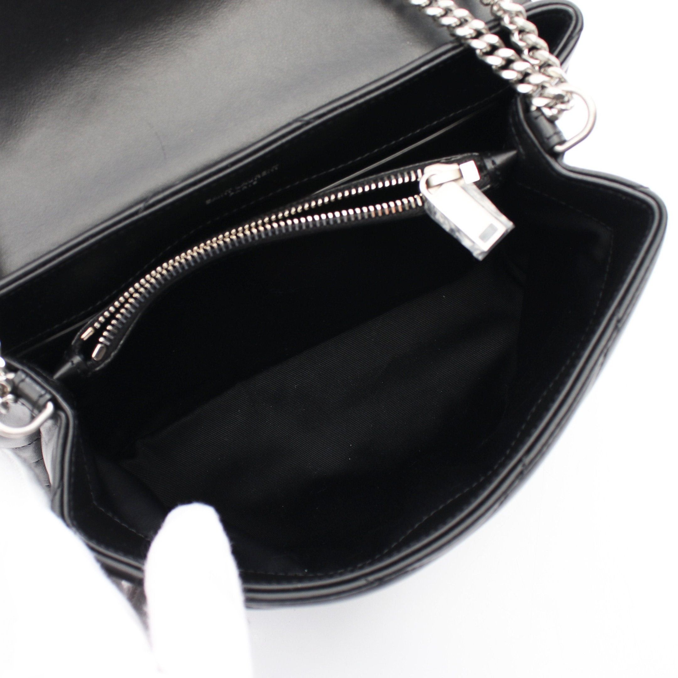Yves Saint Laurent Yves Saint Laurent Cassandra Chain Shoulder Bag Leather Black Size ONE SIZE - 3 Thumbnail