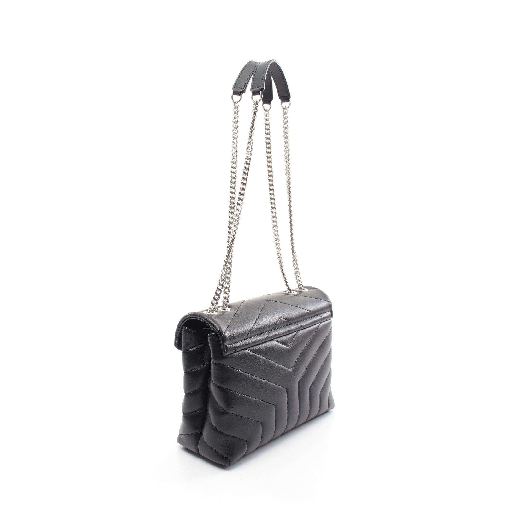 Yves Saint Laurent Yves Saint Laurent Cassandra Chain Shoulder Bag Leather Black Size ONE SIZE - 2 Thumbnail