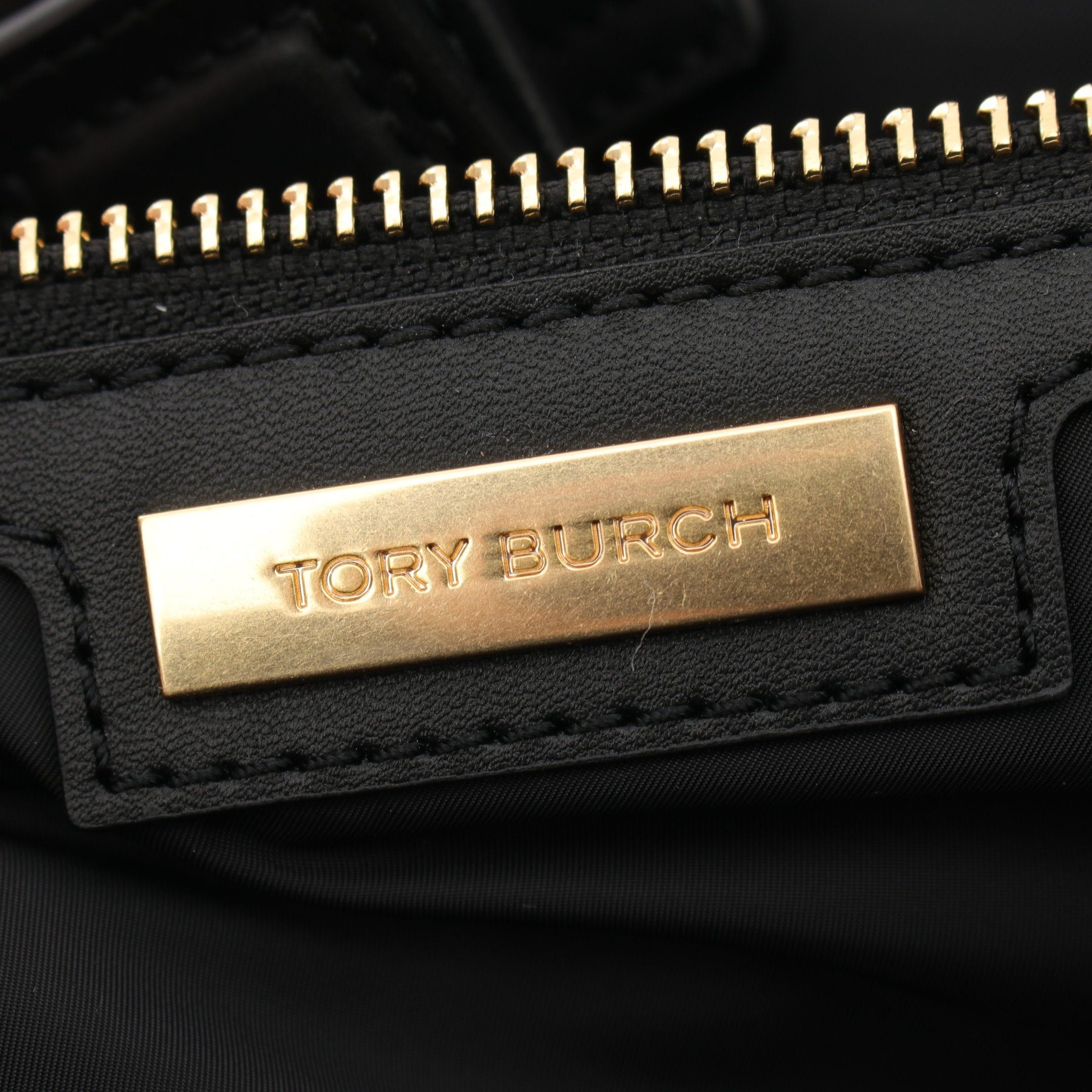 Tory Burch Tory Burch Ella Tote Shoulder Bag Nylon Fake Leather Black Size ONE SIZE - 4 Thumbnail
