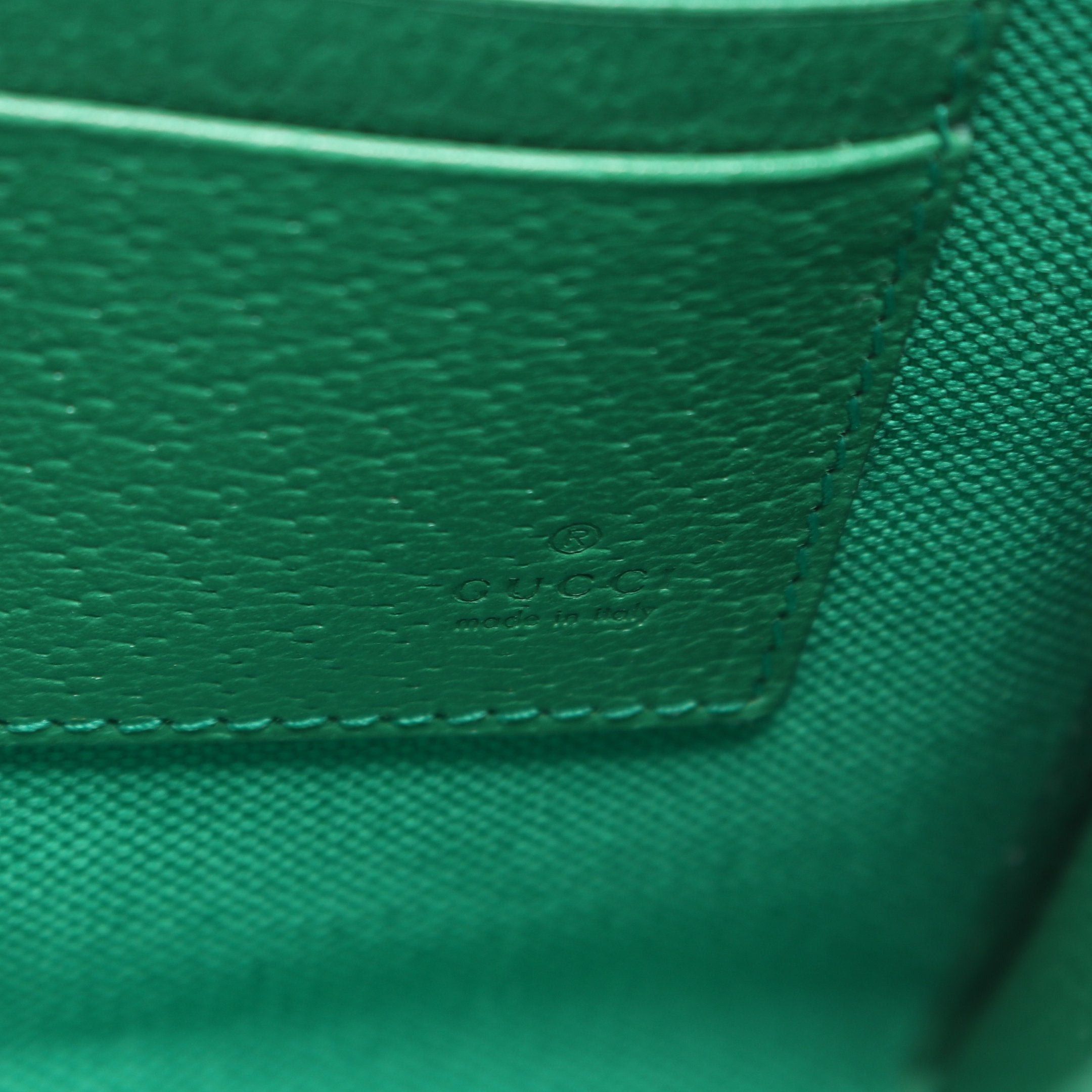 Gucci Gucci Gg Supreme Pouch Clutch Bag Leather Beige Green Size ONE SIZE - 3 Thumbnail