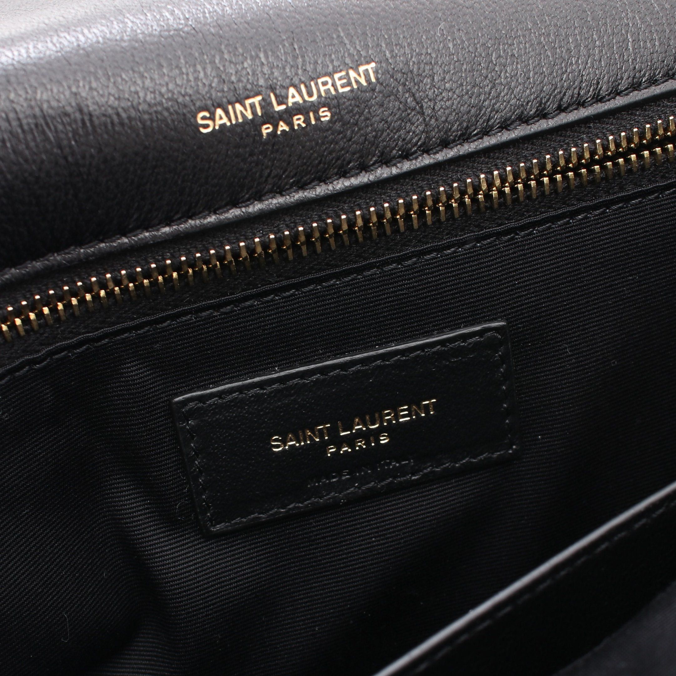Yves Saint Laurent Yves Saint Laurent Double Chain Shoulder Bag Leather Black Size ONE SIZE - 4 Thumbnail