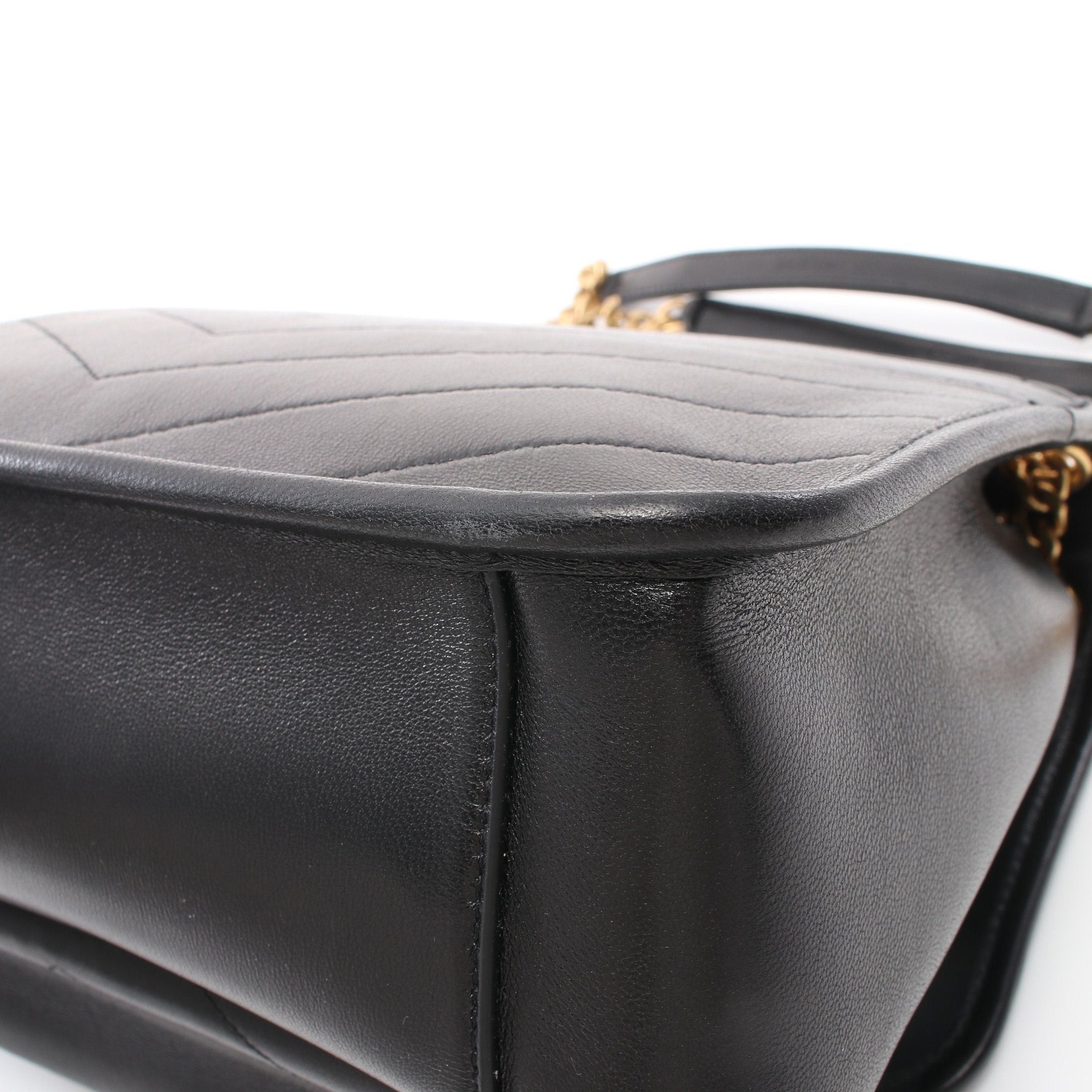 Yves Saint Laurent Yves Saint Laurent Double Chain Shoulder Bag Leather Black Size ONE SIZE - 5 Thumbnail