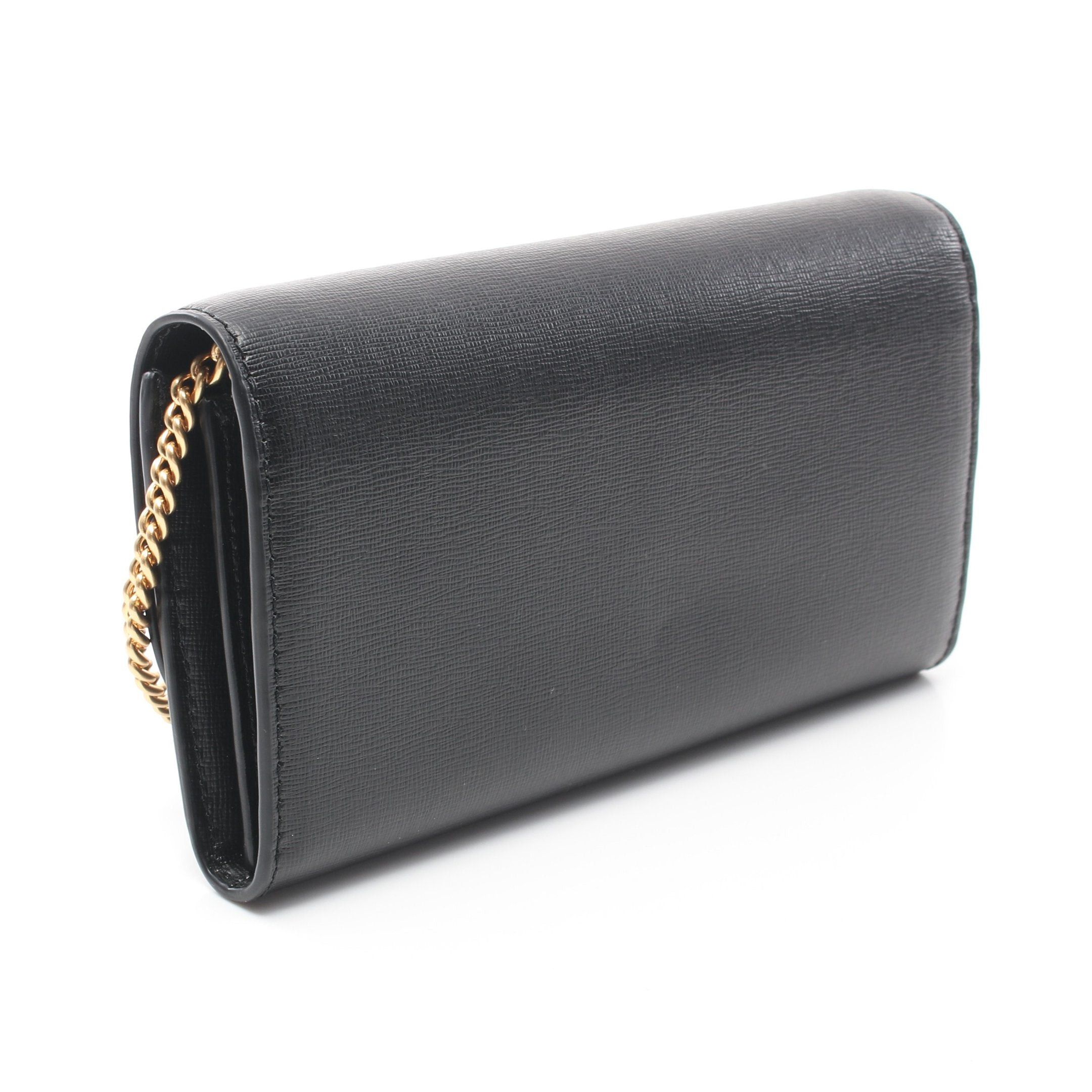 Tory Burch Tory Burch Chain Wallet Leather Black Size ONE SIZE - 2 Thumbnail