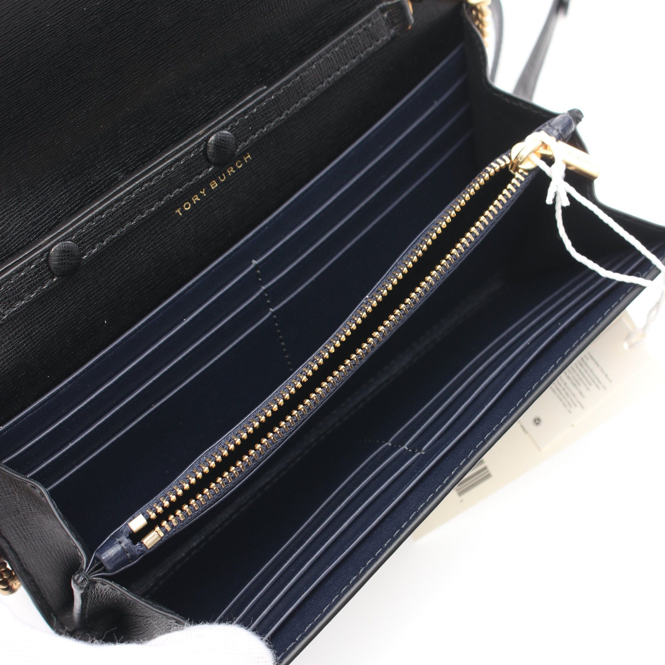 Tory Burch Tory Burch Chain Wallet Leather Black Size ONE SIZE - 3 Thumbnail
