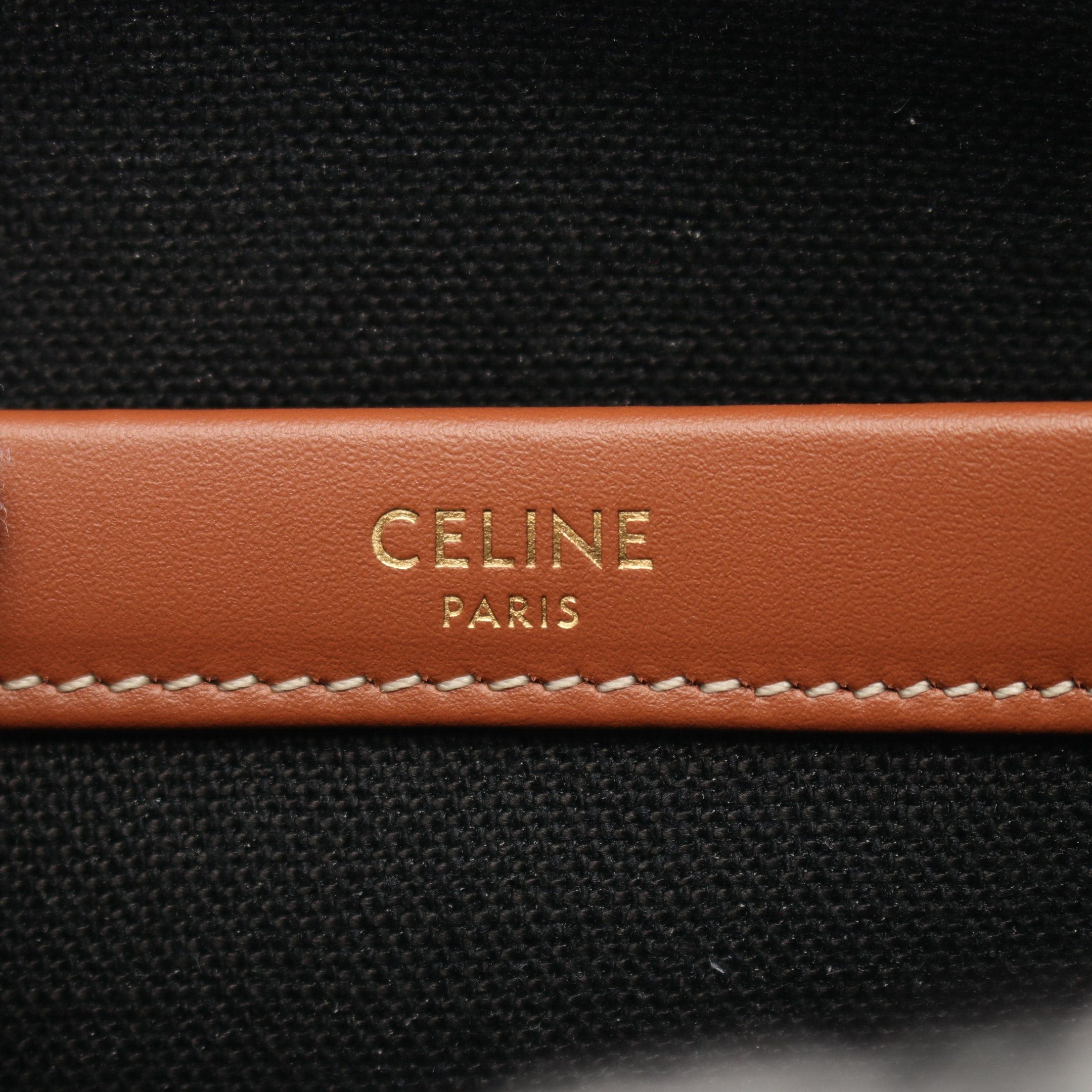 Celine Celine Small Cabas Hippopotamus Thais Handbag Tote Bag Check Canvas Black White Size ONE SIZE - 4 Thumbnail