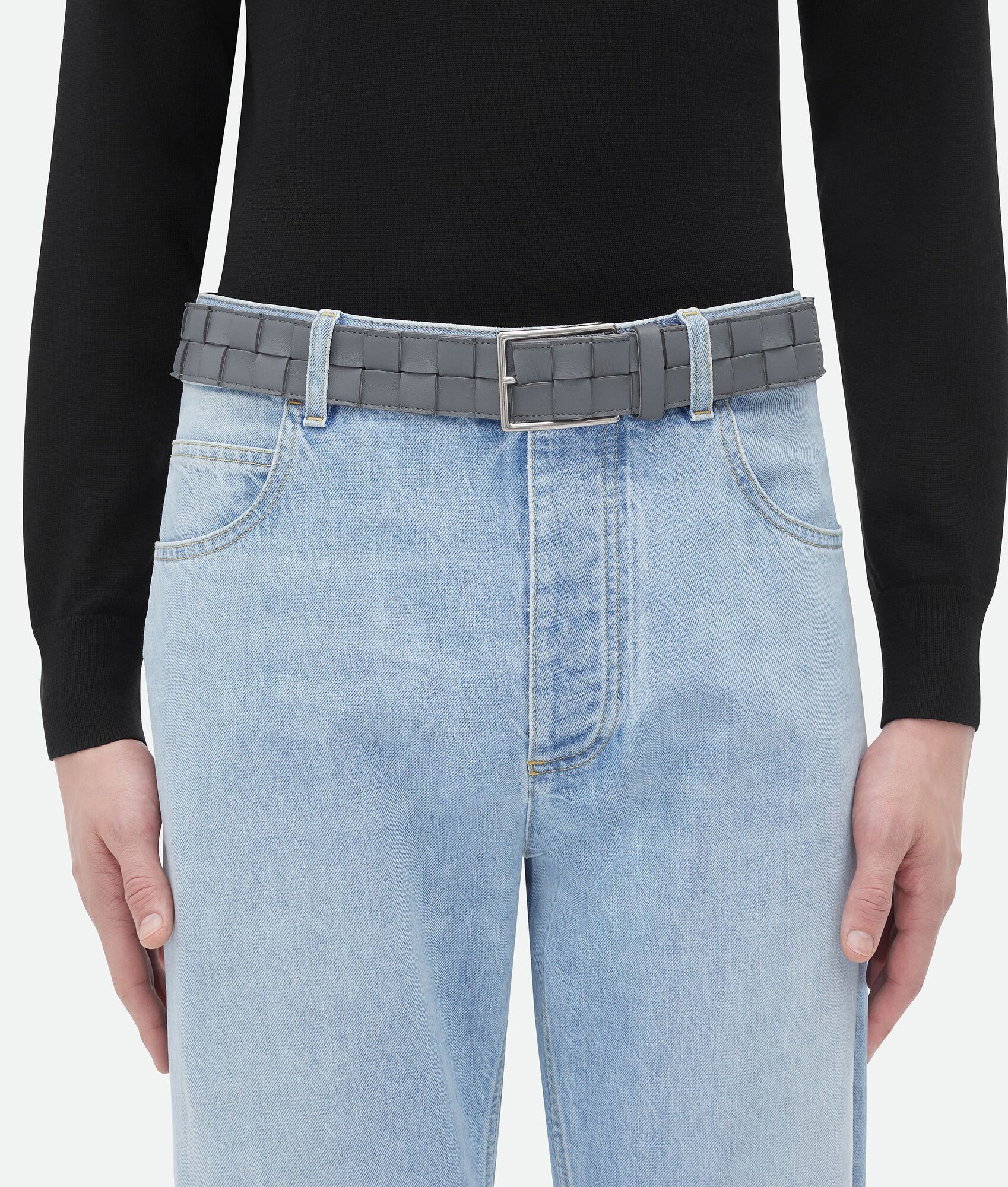 Bottega Veneta Maxi Interccio Belt in Grey Size ONE SIZE - 4 Thumbnail