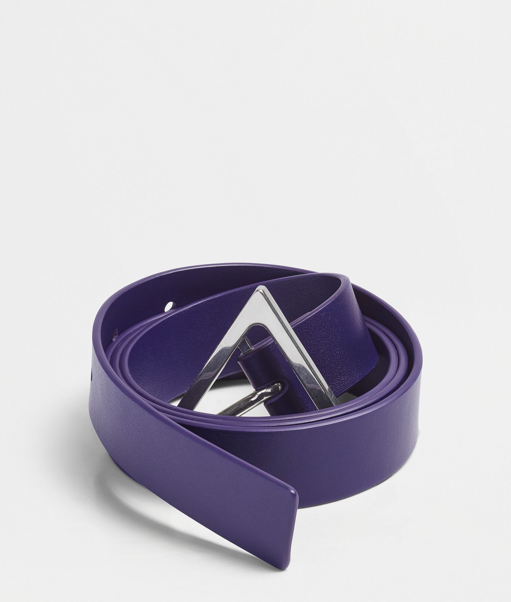 Bottega Veneta Triangle Leather Belt in Purple Size ONE SIZE - 2 Thumbnail