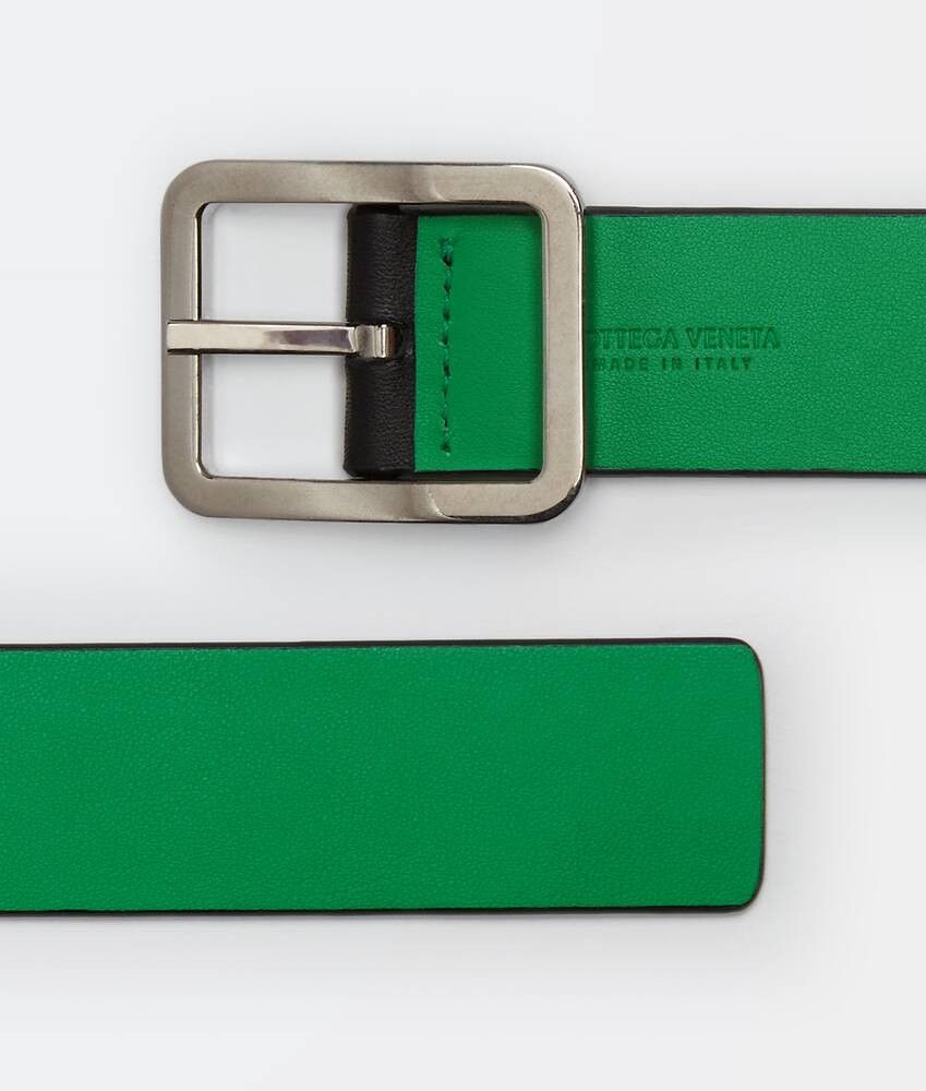 Bottega Veneta Reversible Belt in Black and Green Size ONE SIZE - 3 Thumbnail