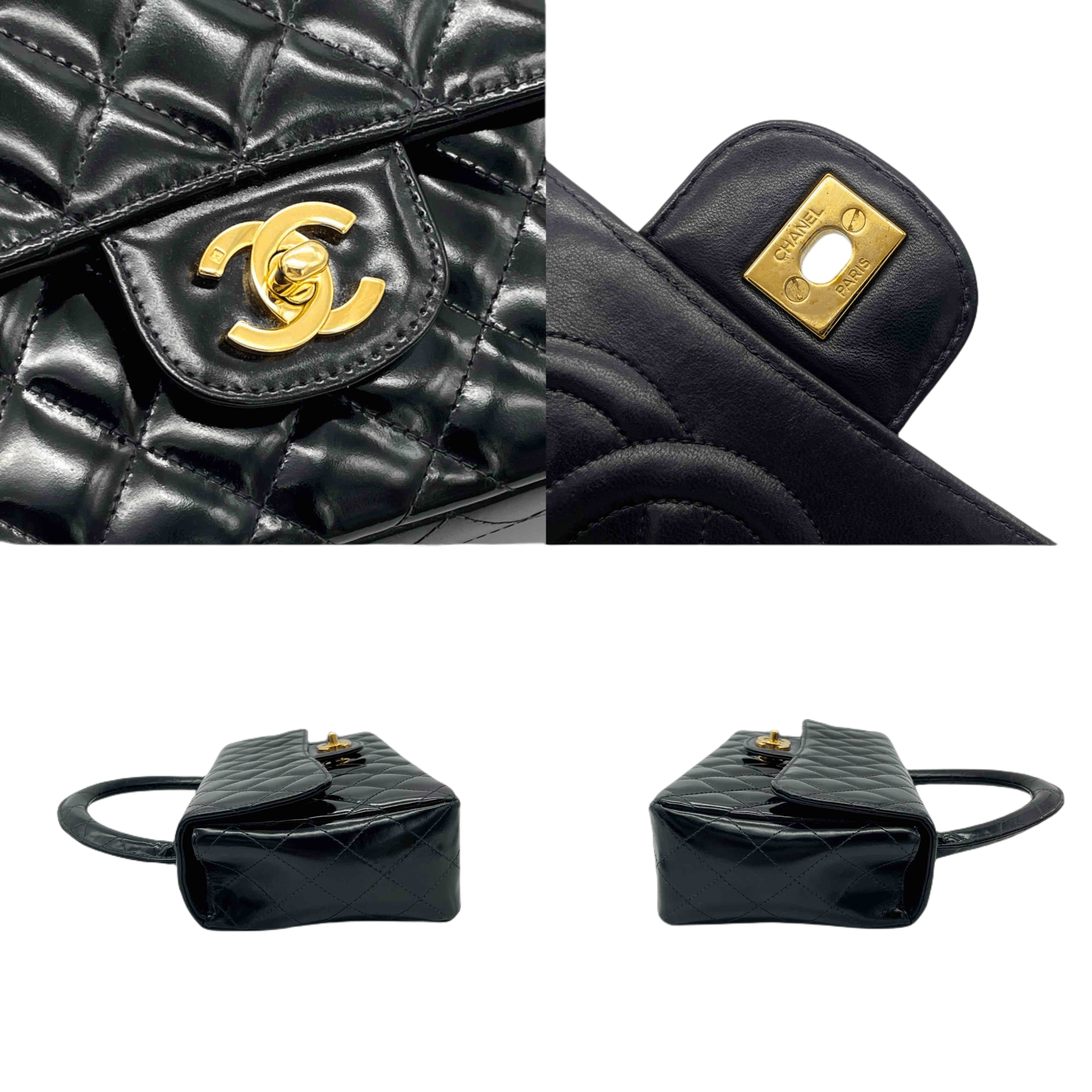 Chanel Chanel Enamel Matelasse Coco Mark Turnlock Handbag Size ONE SIZE - 9 Thumbnail