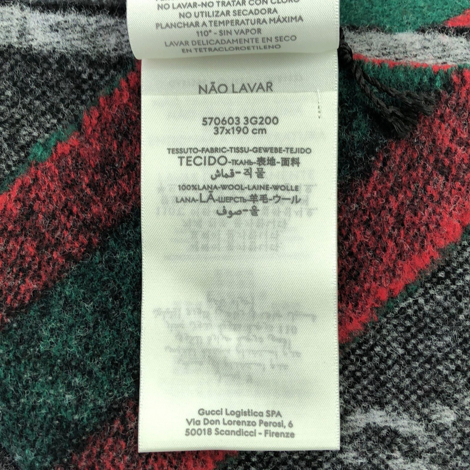 Gucci Gucci Scarf Wool Black Size ONE SIZE - 5 Thumbnail