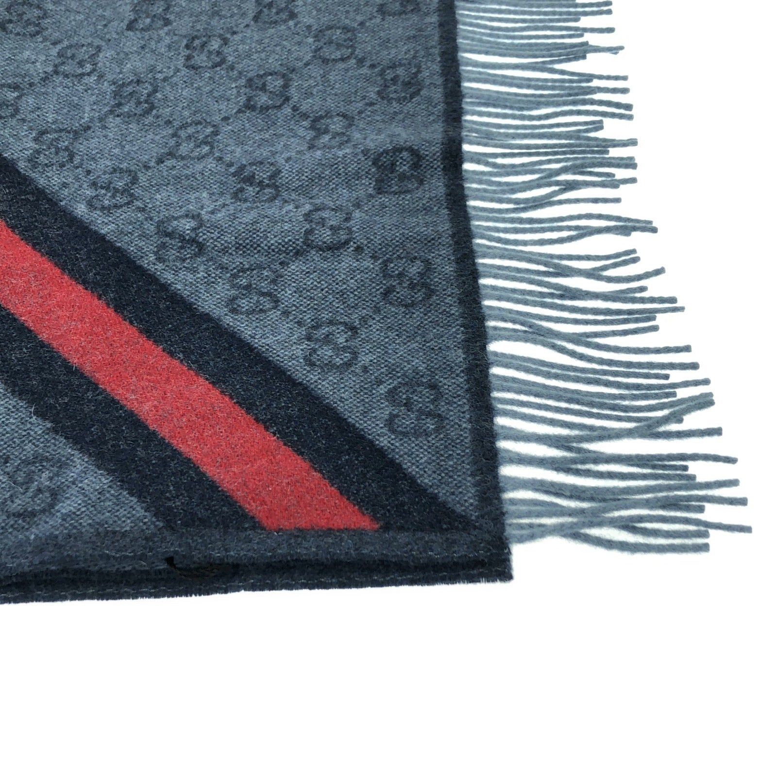 Gucci Gucci Scarf Wool Blue Size ONE SIZE - 3 Thumbnail