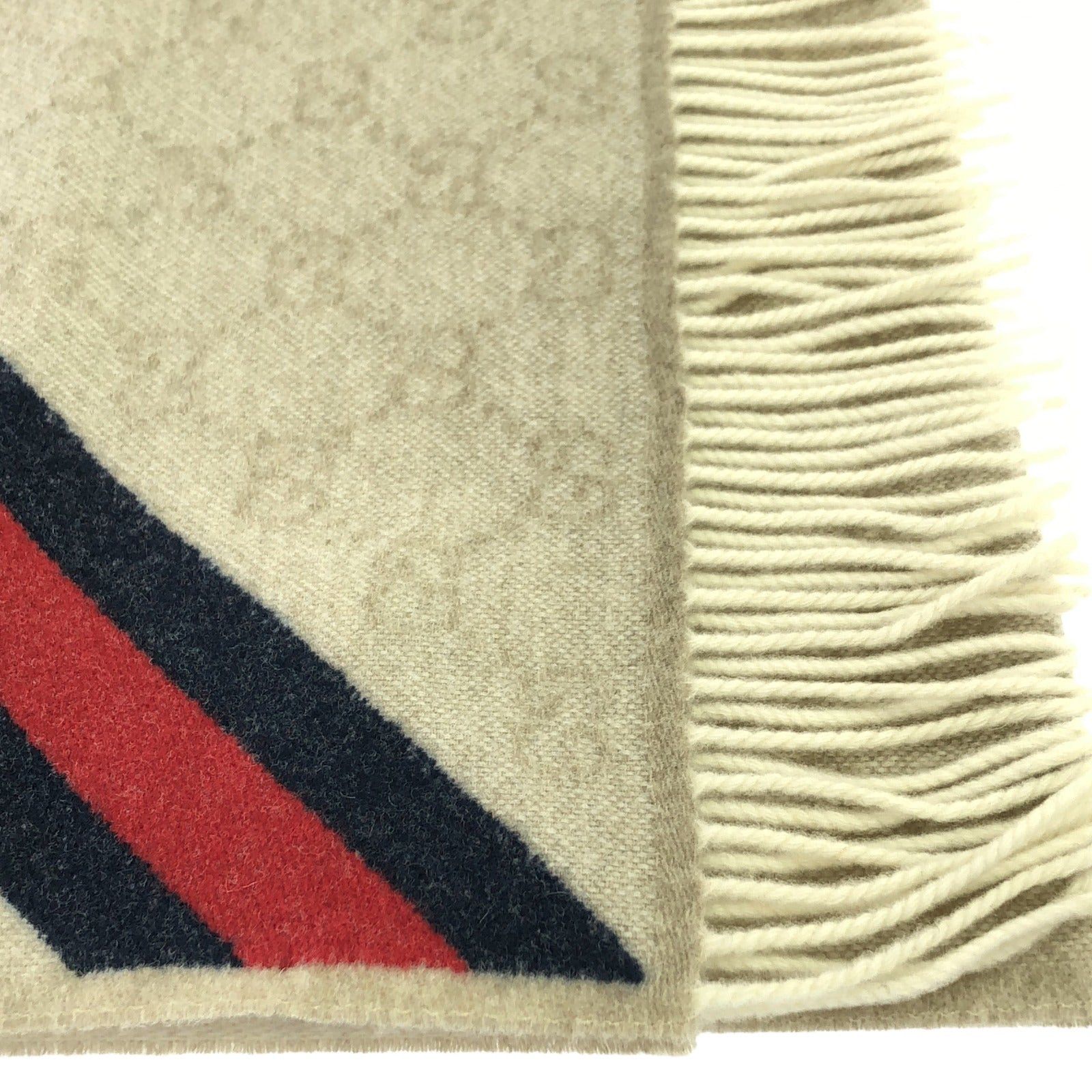 Gucci Gucci Scarf Wool Beige Size ONE SIZE - 3 Thumbnail
