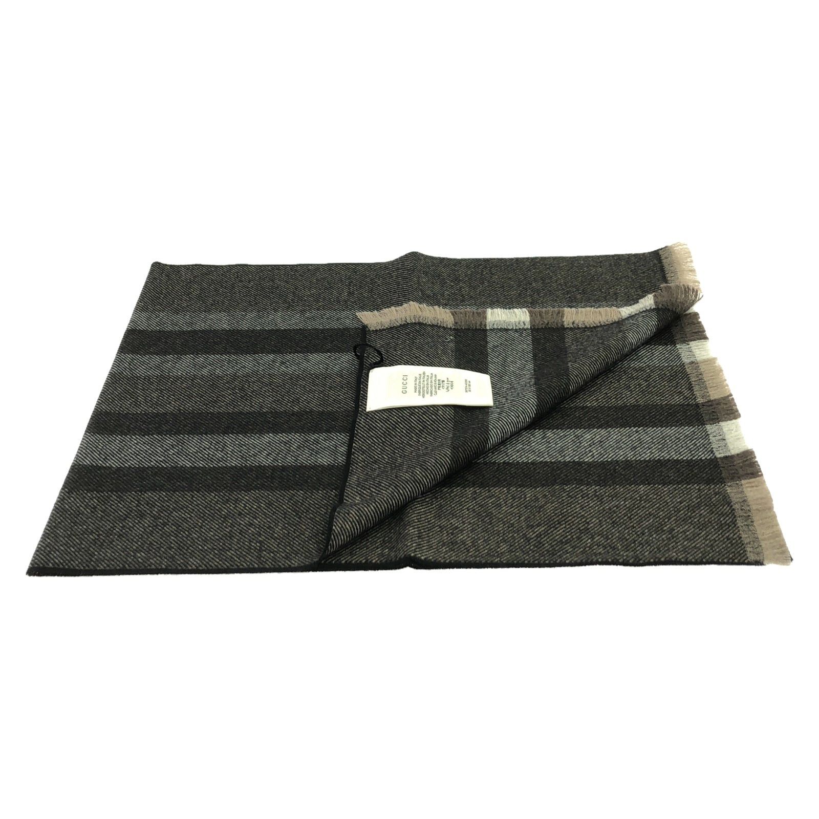 Gucci Gucci Scarf Wool Black Size ONE SIZE - 2 Thumbnail