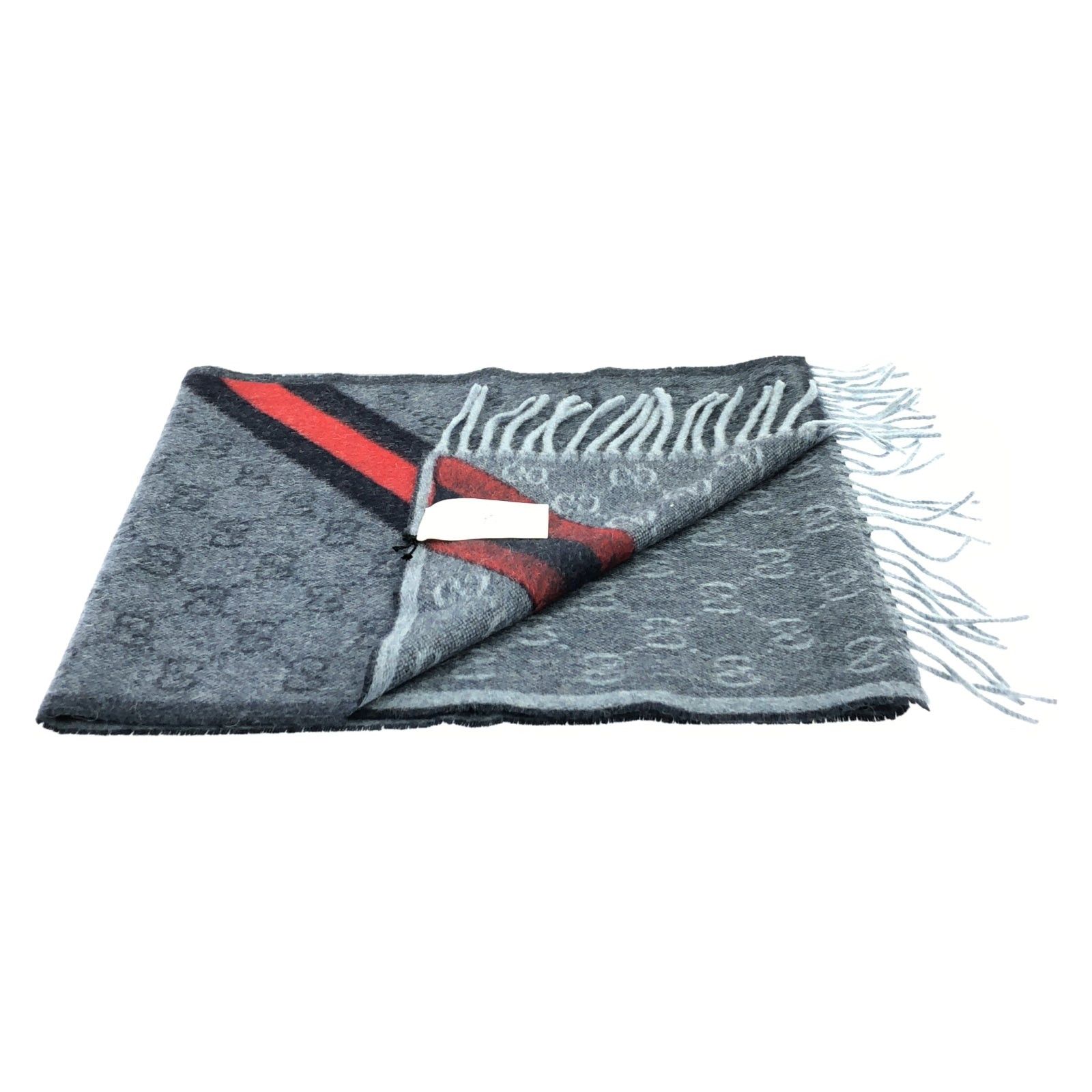 Gucci Gucci Scarf Wool Blue Size ONE SIZE - 2 Thumbnail