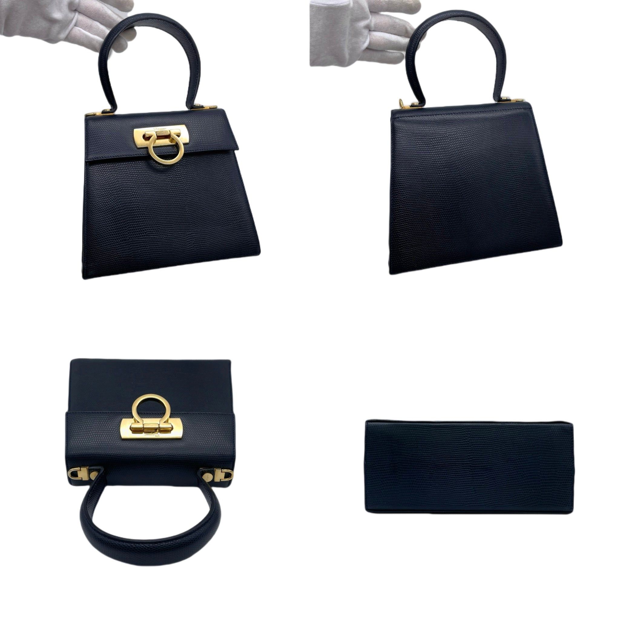 Salvatore Ferragamo Salvatore Ferragamo Gancini Kelly-Style 2-Way Handbag Size ONE SIZE - 7 Thumbnail