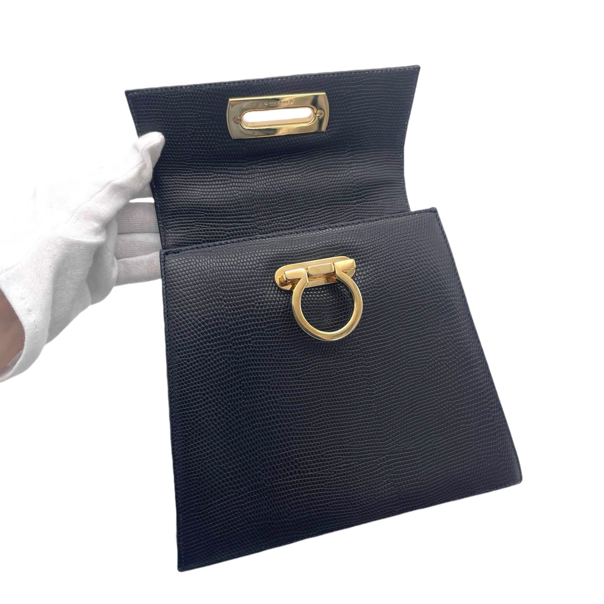 Salvatore Ferragamo Salvatore Ferragamo Gancini Kelly-Style 2-Way Handbag Size ONE SIZE - 12 Thumbnail