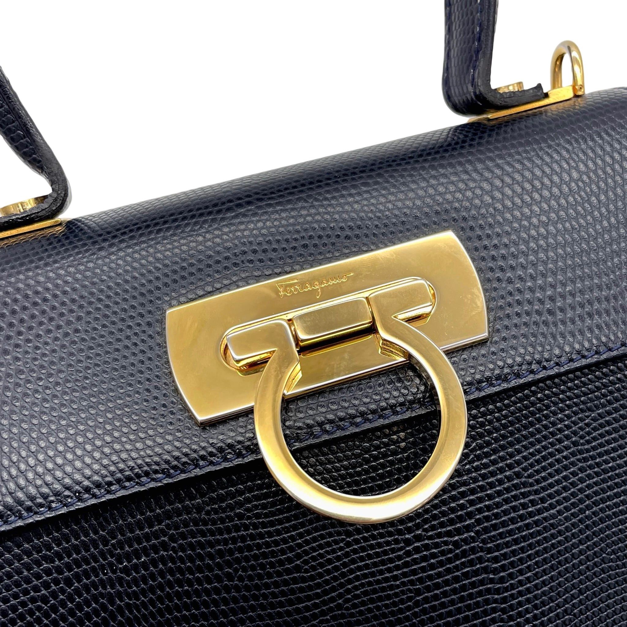 Salvatore Ferragamo Salvatore Ferragamo Gancini Kelly-Style 2-Way Handbag Size ONE SIZE - 5 Thumbnail
