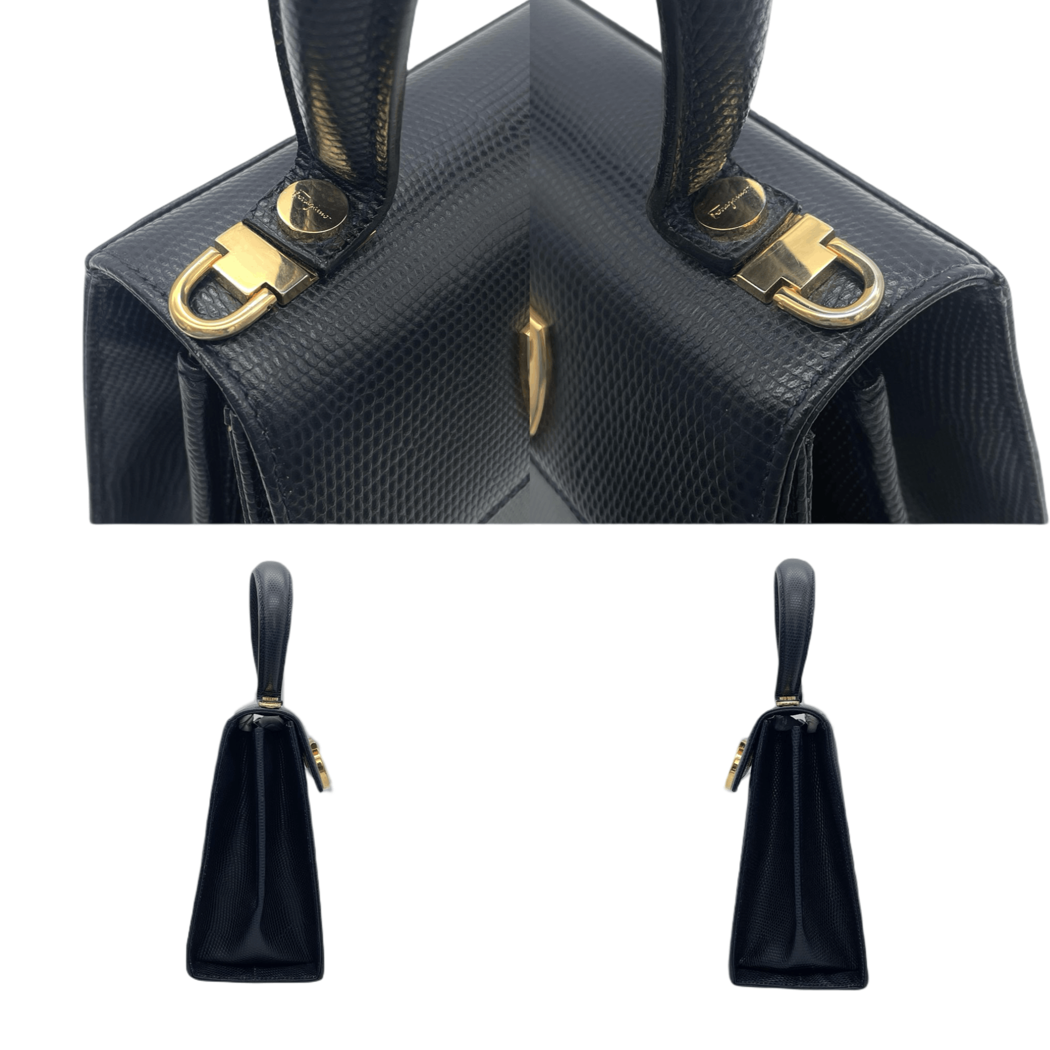 Salvatore Ferragamo Salvatore Ferragamo Gancini Kelly-Style 2-Way Handbag Size ONE SIZE - 9 Thumbnail