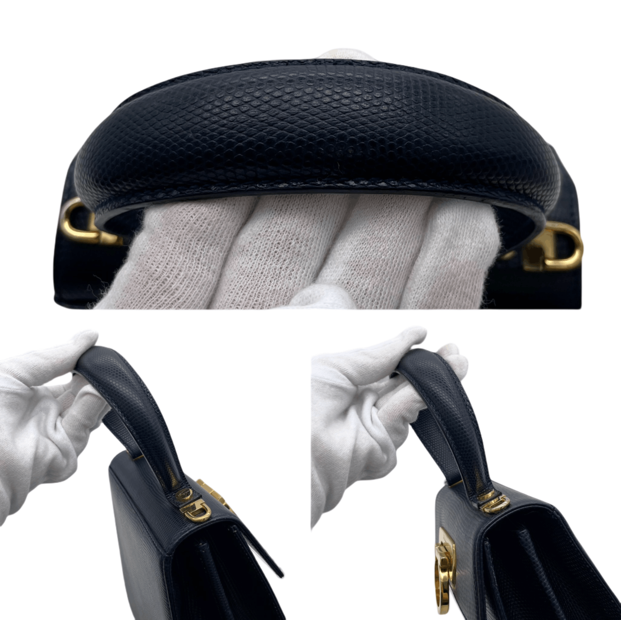 Salvatore Ferragamo Salvatore Ferragamo Gancini Kelly-Style 2-Way Handbag Size ONE SIZE - 10 Thumbnail