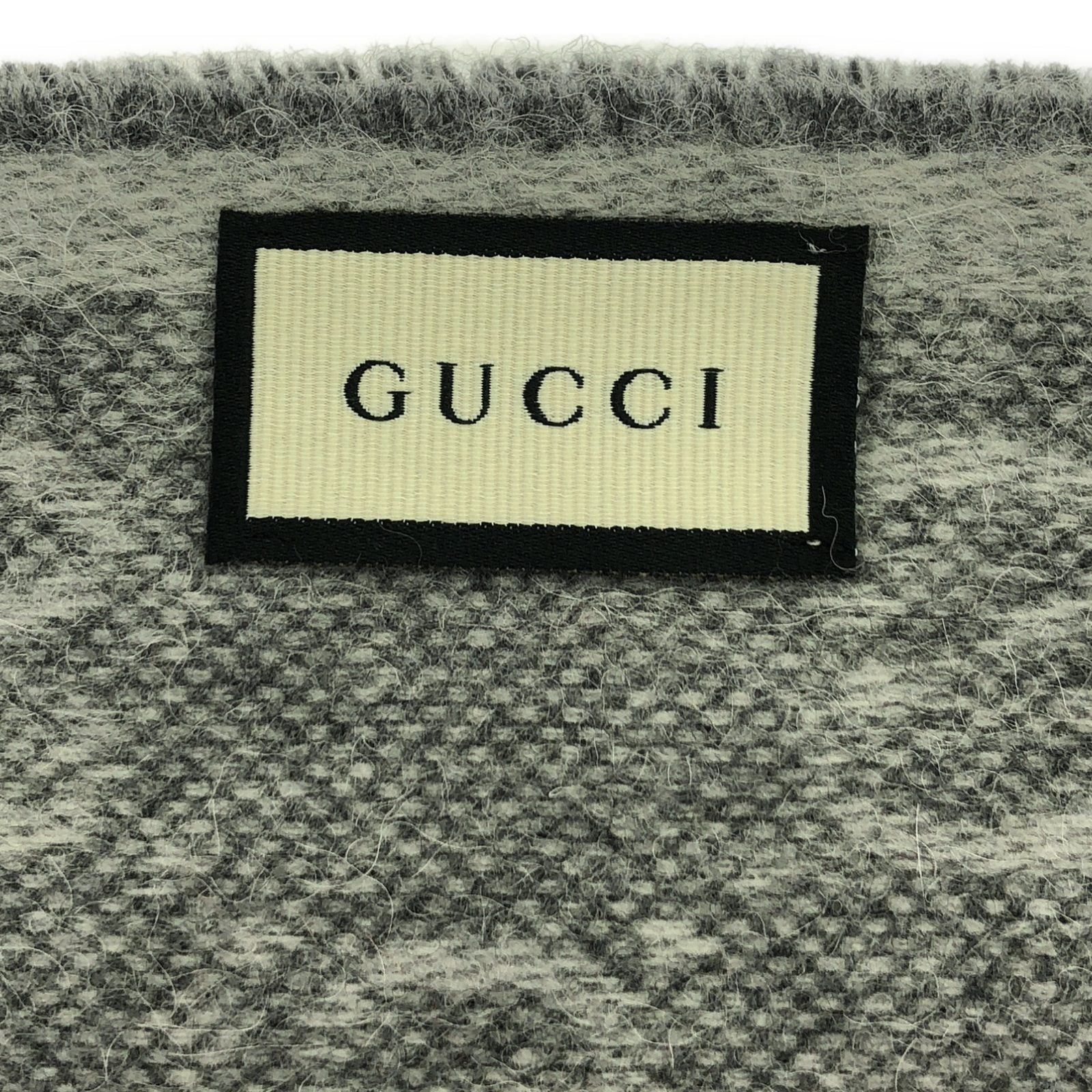 Gucci Gucci Scarf Wool Gray Size ONE SIZE - 4 Thumbnail