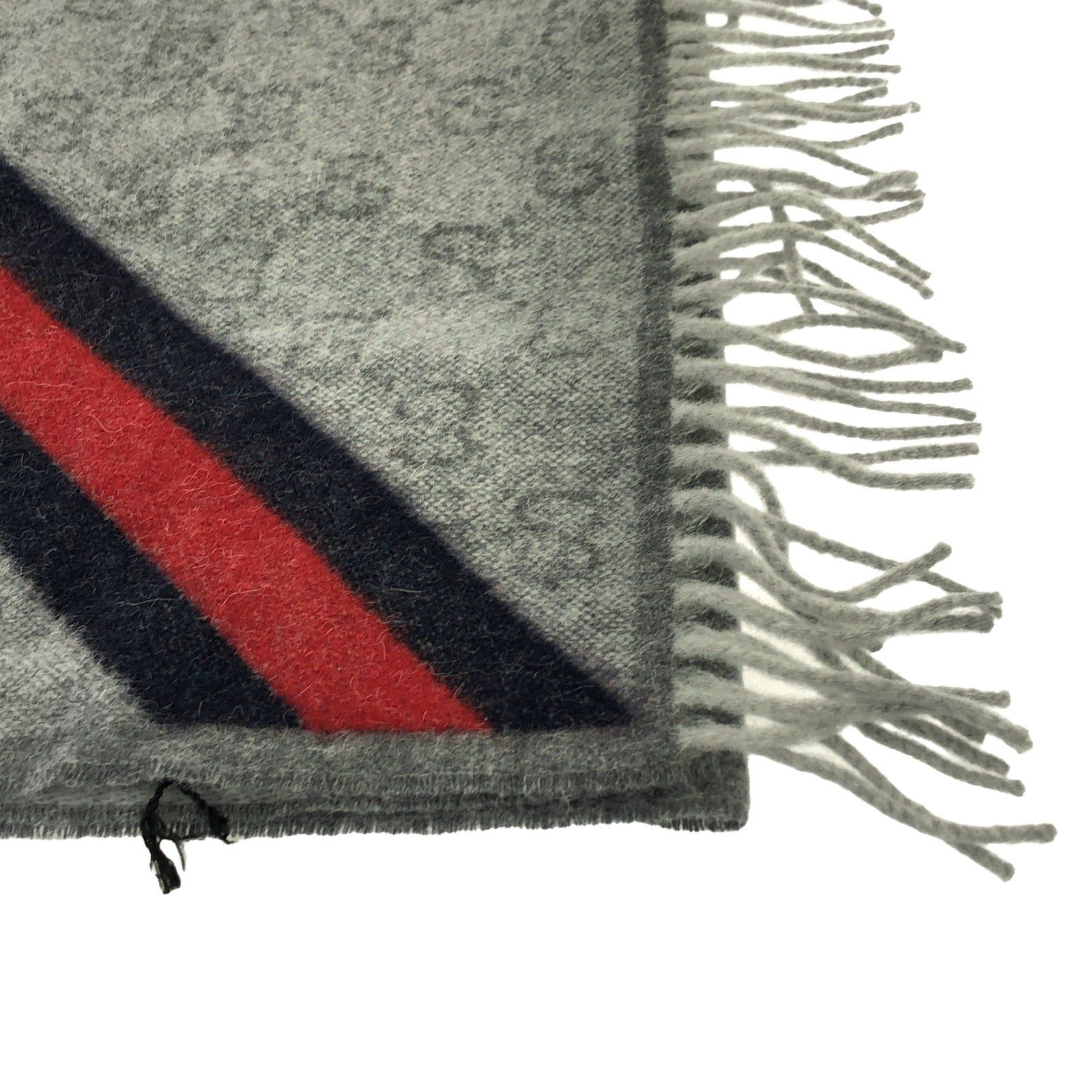 Gucci Gucci Scarf Wool Gray Size ONE SIZE - 3 Thumbnail