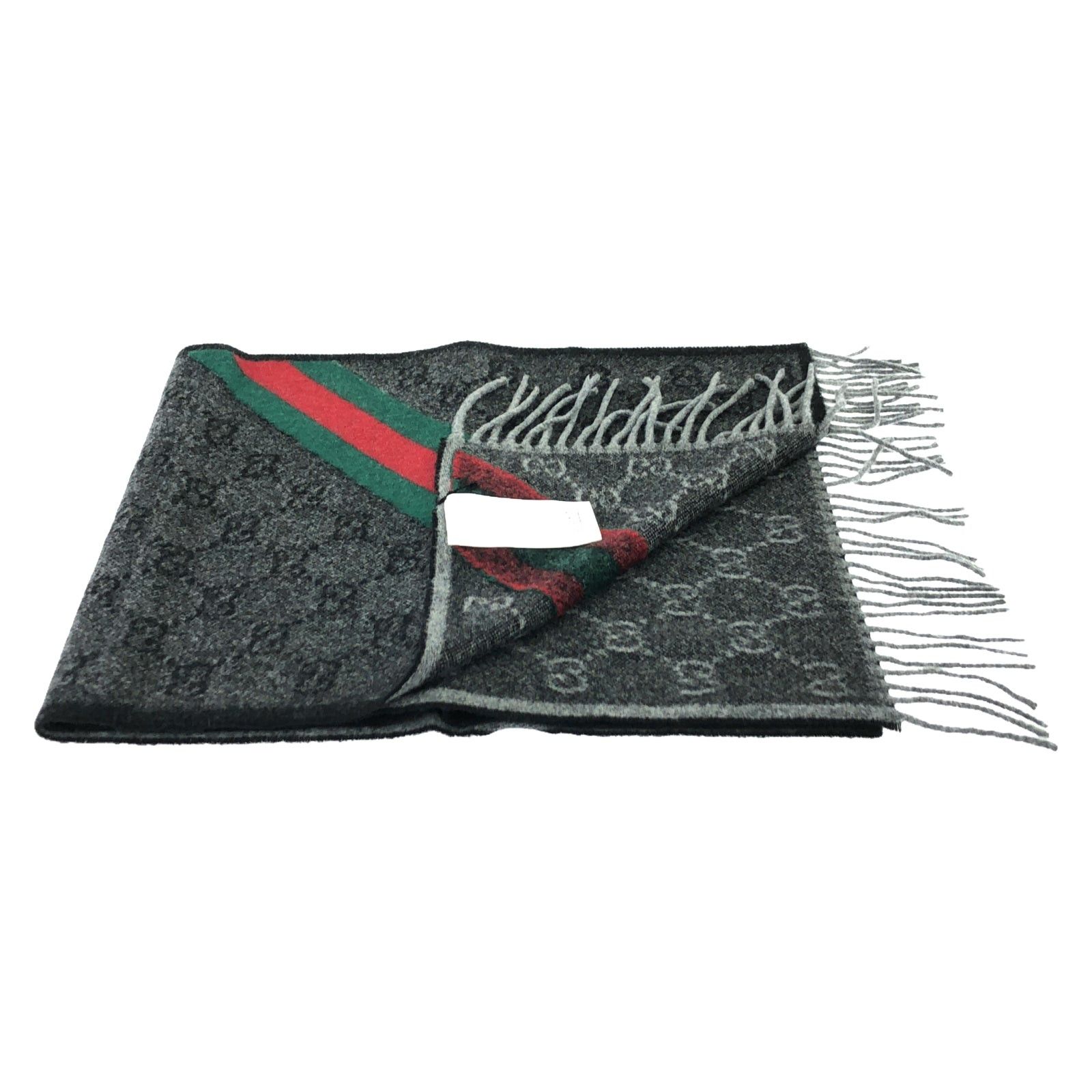 Gucci Gucci Scarf Wool Black Size ONE SIZE - 2 Thumbnail