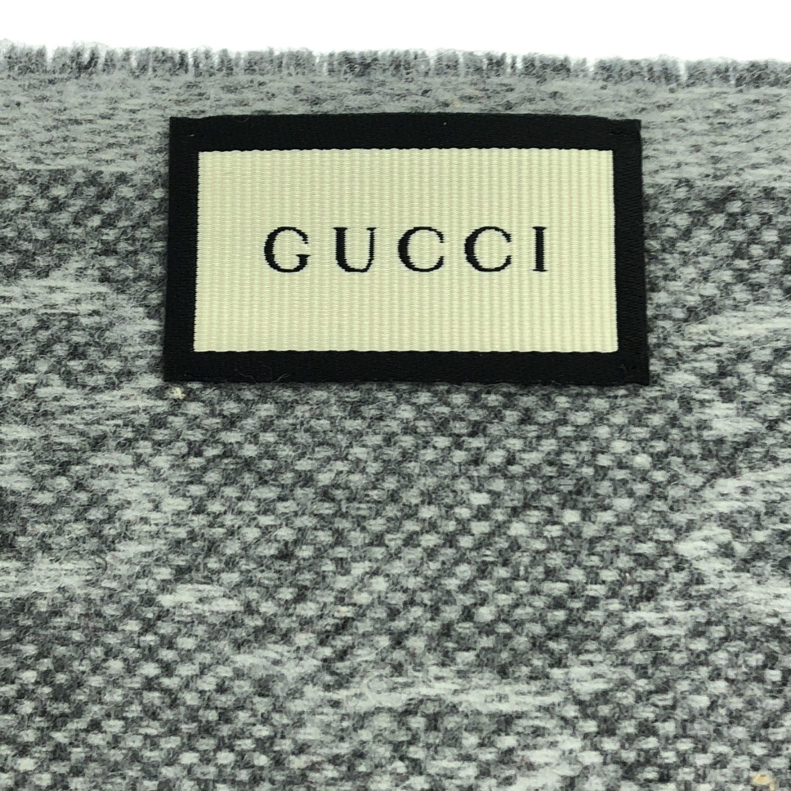 Gucci Gucci Scarf Wool Gray Size ONE SIZE - 4 Thumbnail