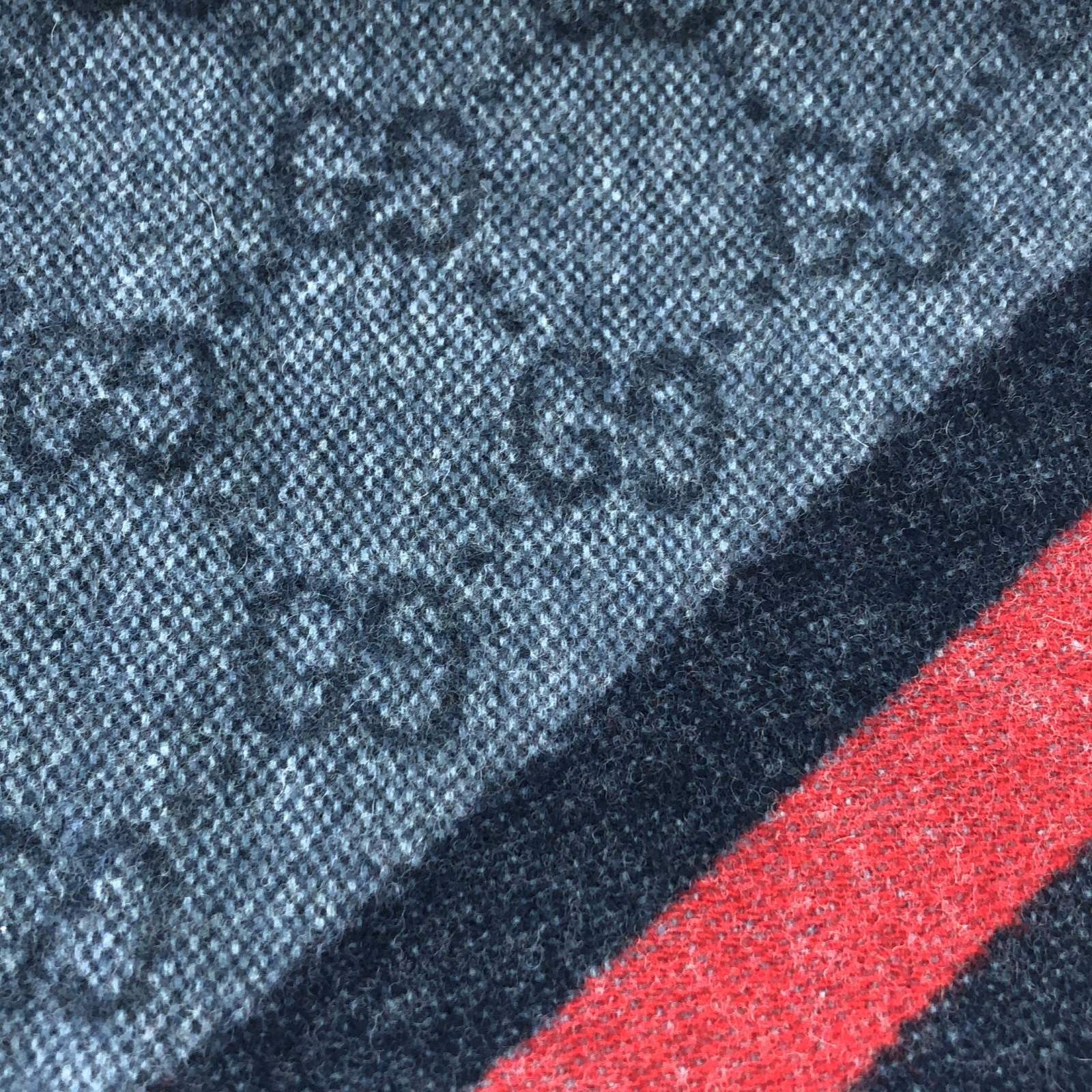Gucci Gucci Scarf Wool Blue Size ONE SIZE - 6 Thumbnail