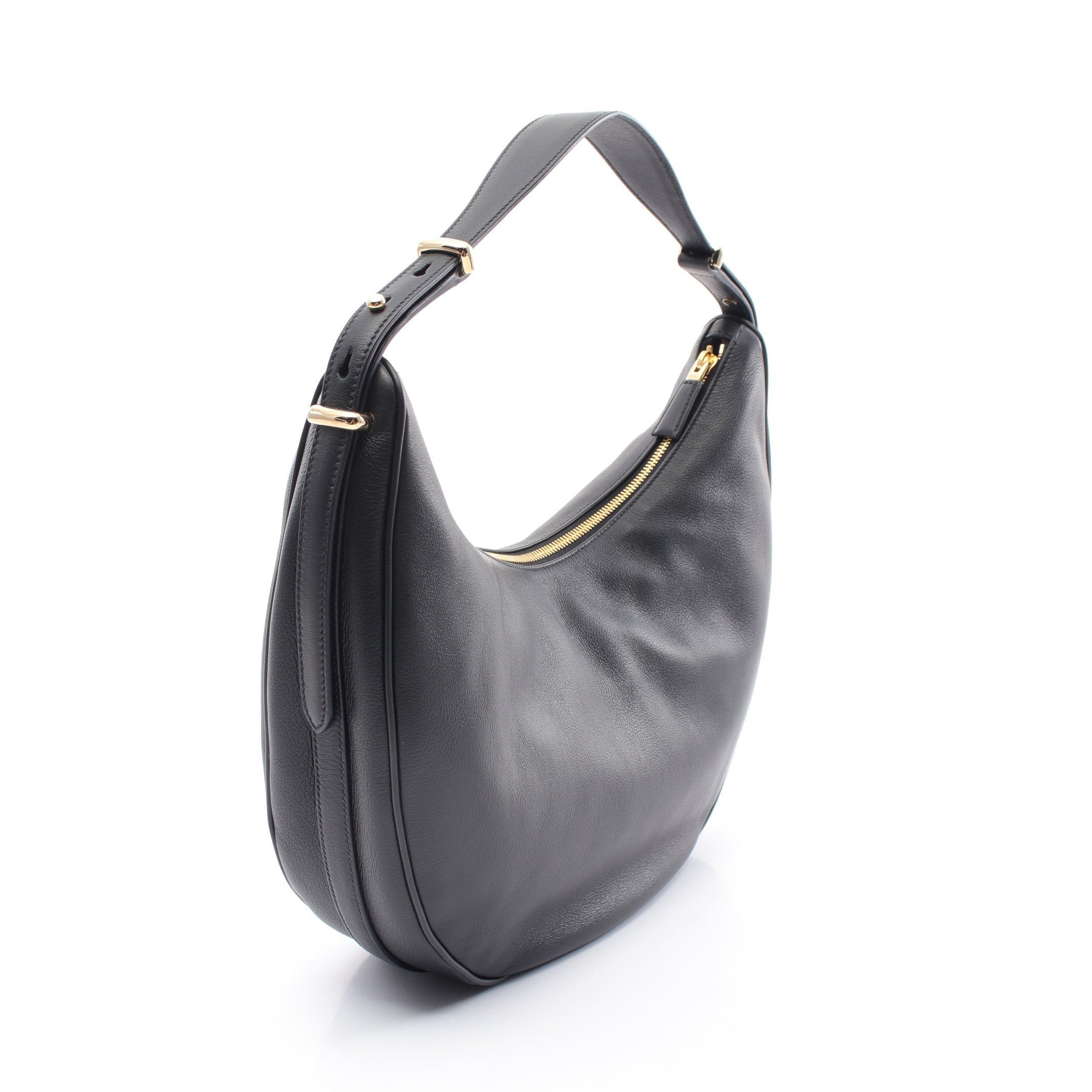Prada Prada Soft Grain One Shoulder Bag Leather Black Size ONE SIZE - 2 Thumbnail