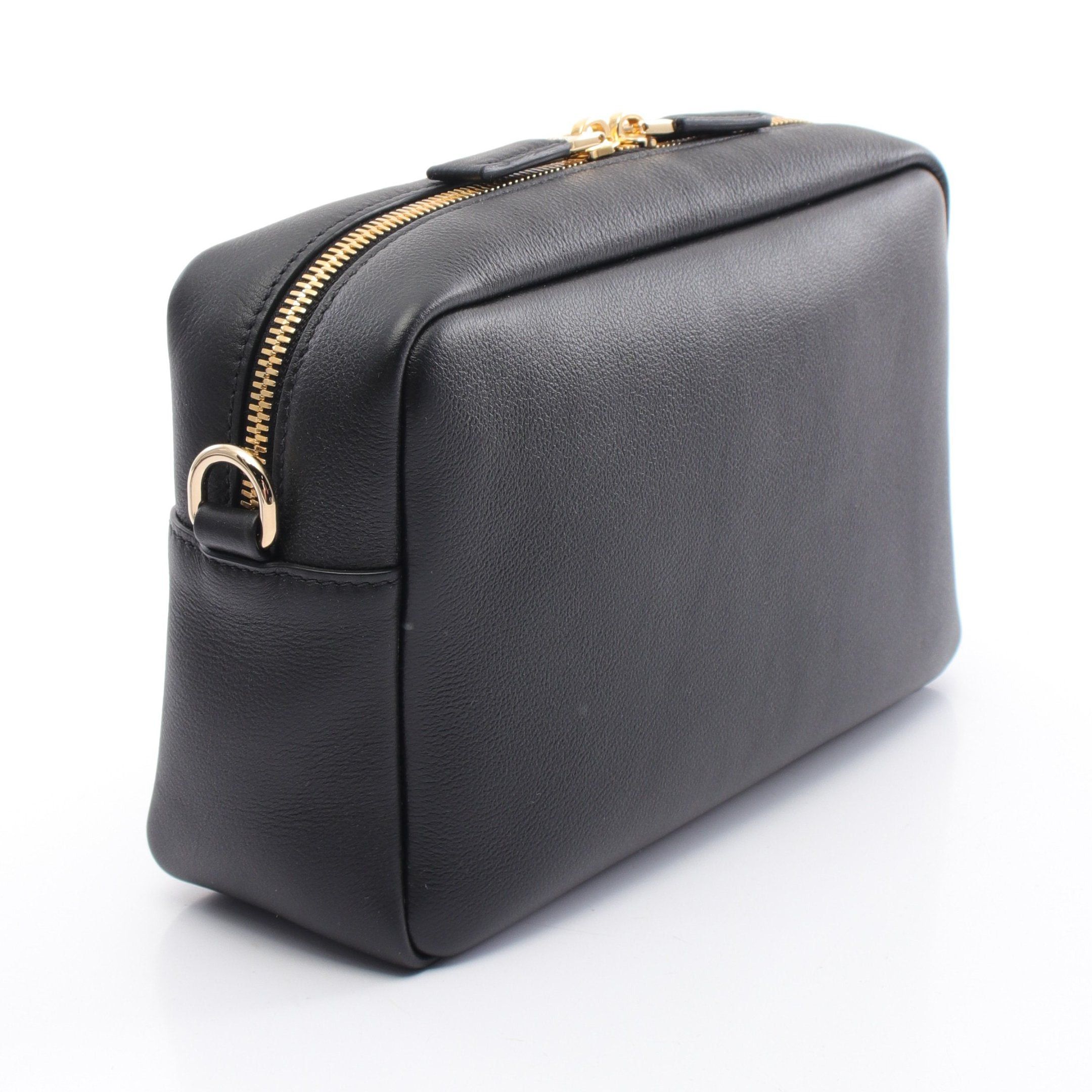 Prada Prada Soft Grain Shoulder Bag Leather Black Size ONE SIZE - 2 Thumbnail
