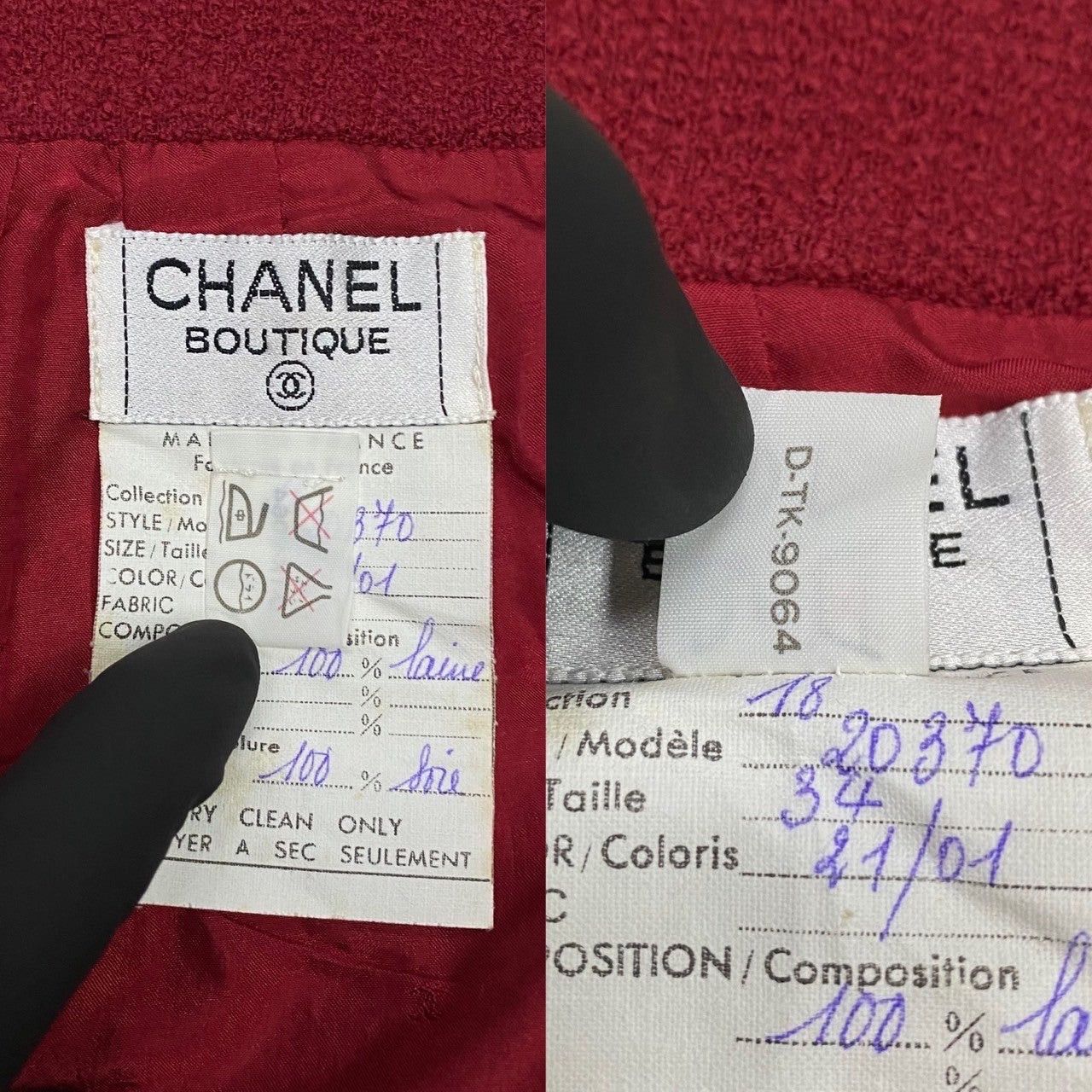 Chanel Chanel Red Wool Size ONE SIZE - 9 Thumbnail