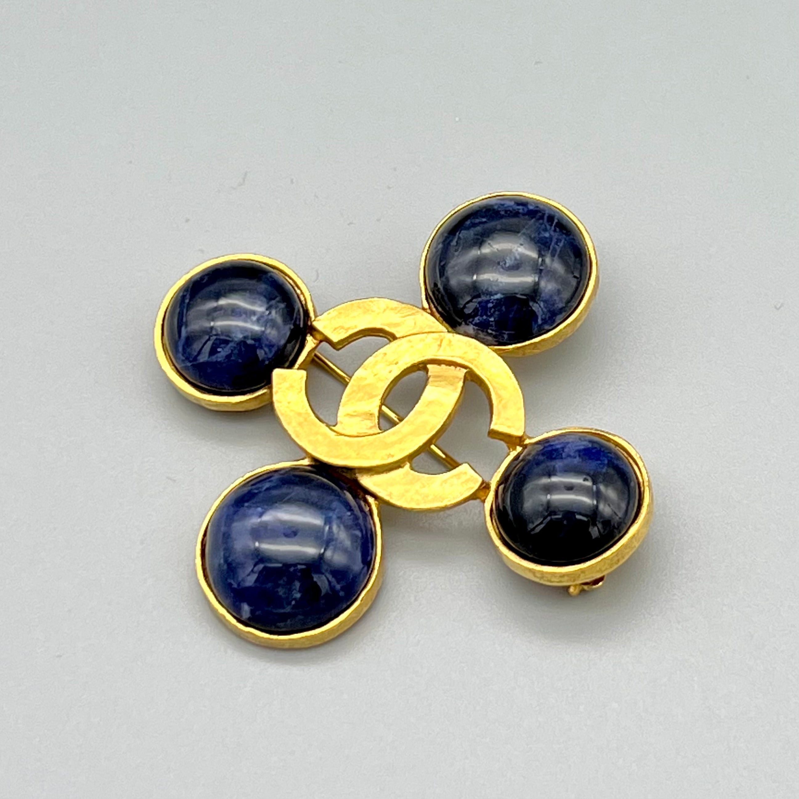 Chanel Chanel Coco Mark Color Stone Brooch 95A Size ONE SIZE - 5 Thumbnail