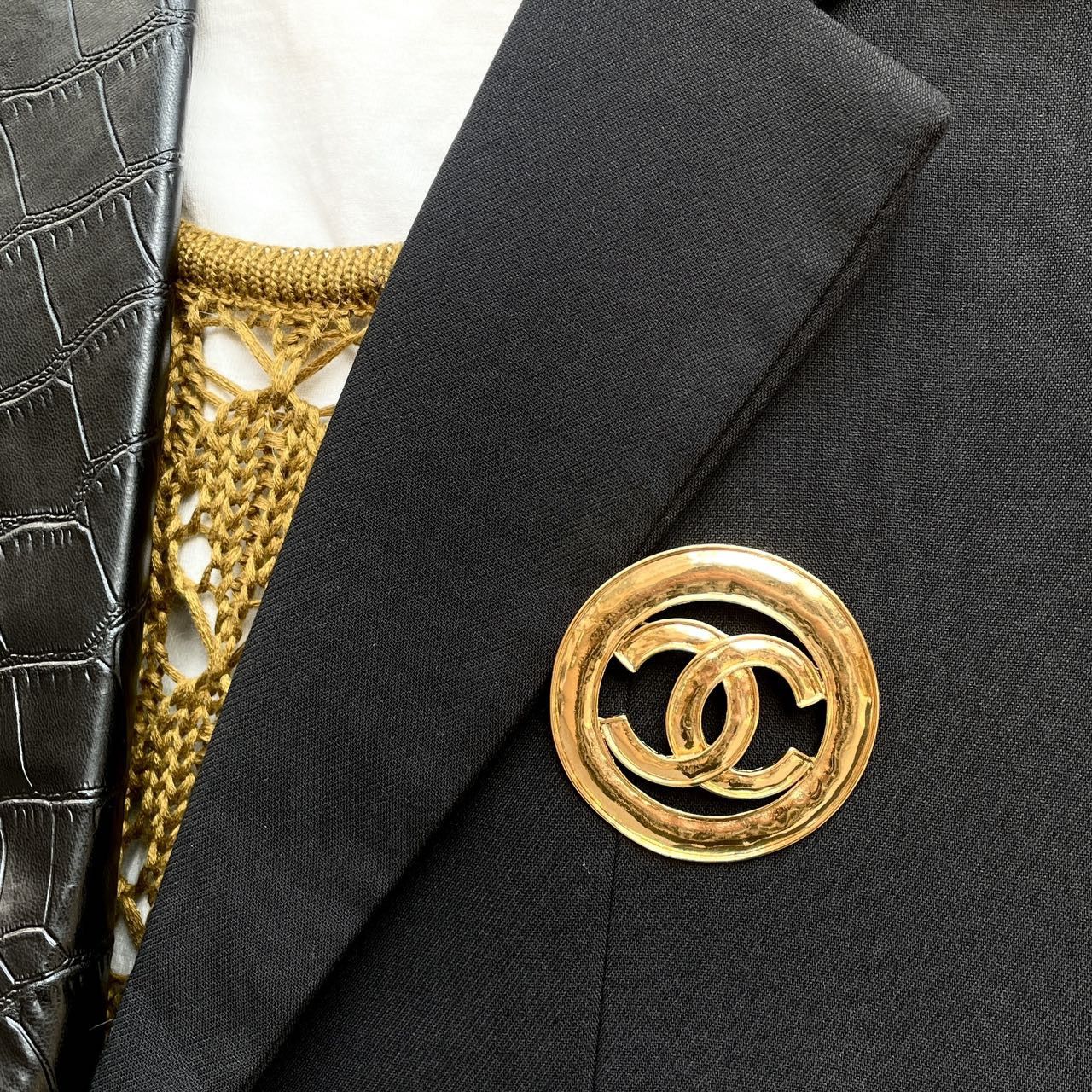 Chanel Chanel Jumbo Ring Coco Mark Brooch Gp 94P Size ONE SIZE - 2 Thumbnail