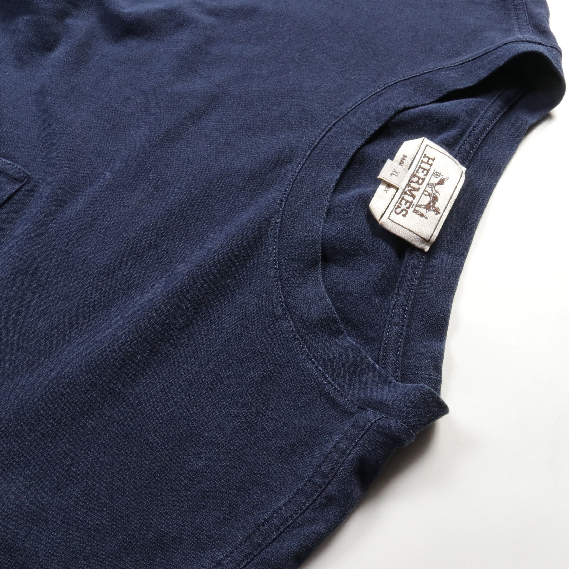 Hermes Hermes T-Shirt Cotton Navy Size ONE SIZE - 5 Thumbnail