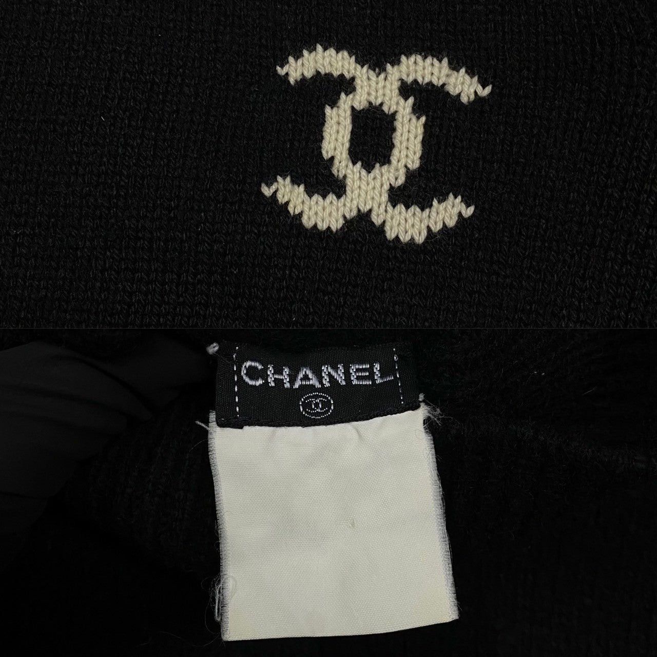 Chanel Chanel Other Black Cashmere Size ONE SIZE - 4 Thumbnail