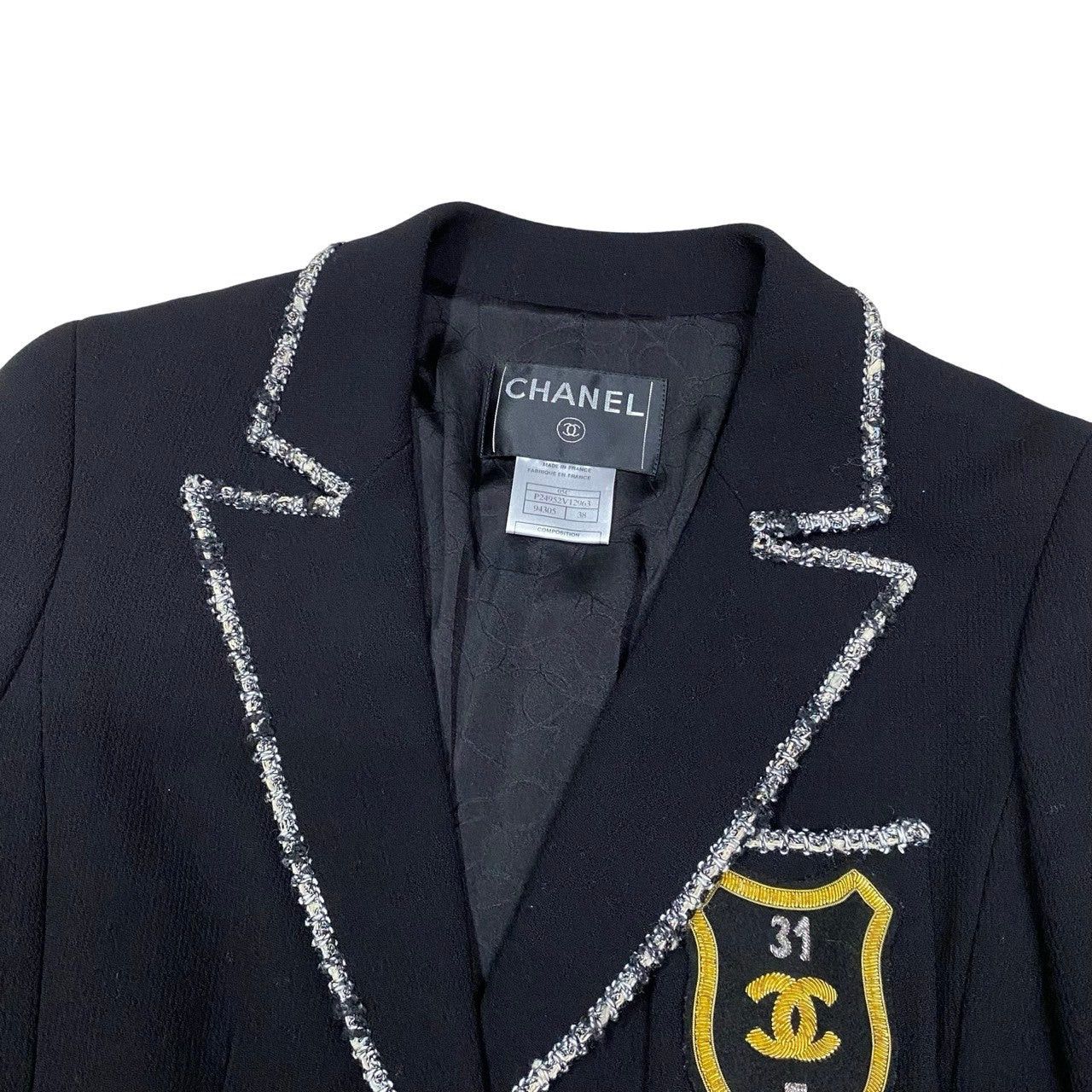 Chanel Chanel Black Wool Size ONE SIZE - 6 Thumbnail