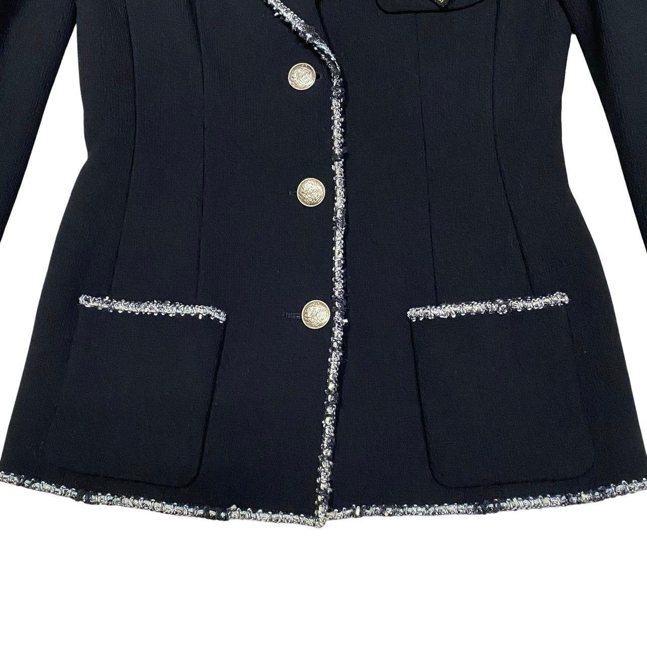 Chanel Chanel Black Wool Size ONE SIZE - 8 Thumbnail