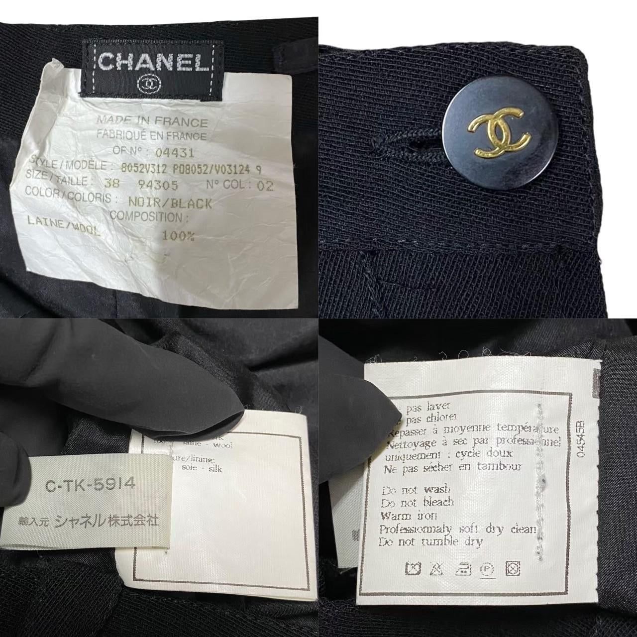 Chanel Chanel Black Wool Size ONE SIZE - 3 Thumbnail