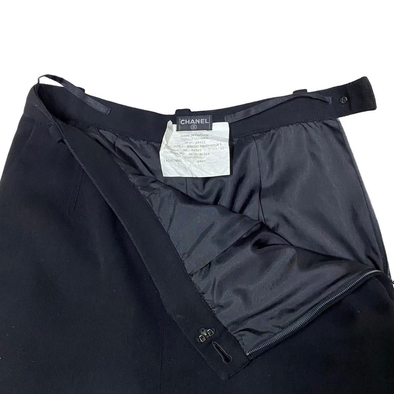 Chanel Chanel Black Wool Size ONE SIZE - 6 Thumbnail