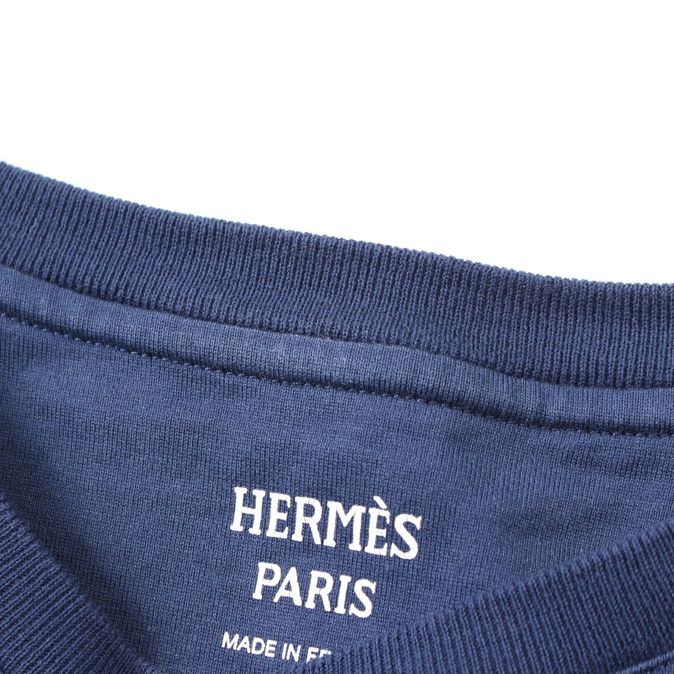 Hermes Hermes L'Instrvction Dv Roy T-Shirt Crew Neck Cotton Navy 21Ss Size ONE SIZE - 7 Thumbnail