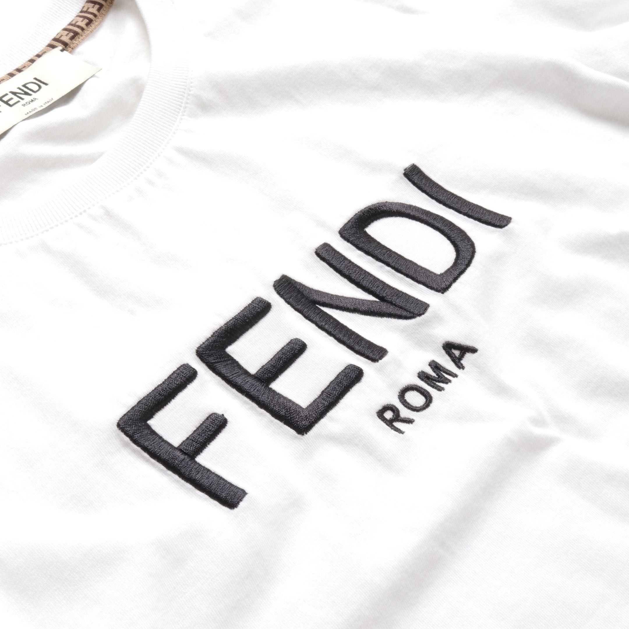 Fendi Fendi T-Shirt Logo Embroidery Cotton White Size ONE SIZE - 5 Thumbnail